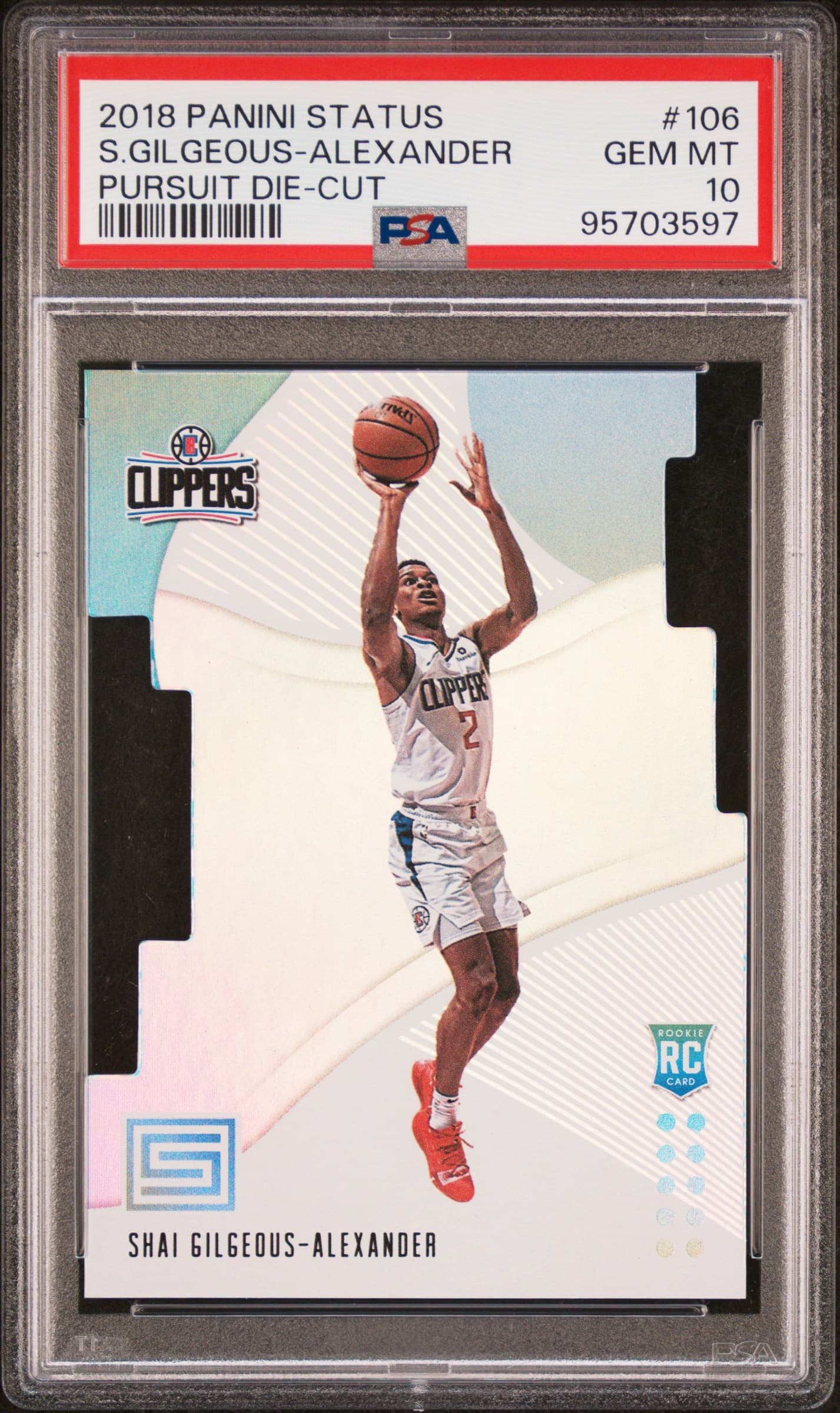 2018 PANINI STATUS S.GILGEOUS-ALEXANDER #106 PURSUIT DIE-CUT GEM MT 10 95703597