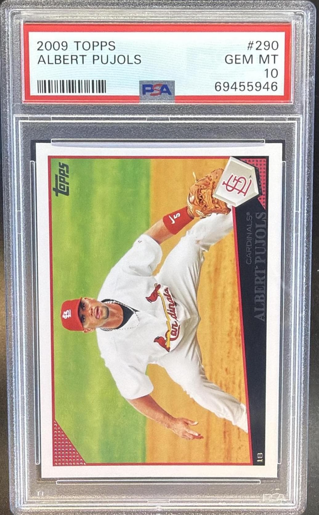 2009 TOPPS ALBERT PUJOLS #290 GEM MT 10 69455946
