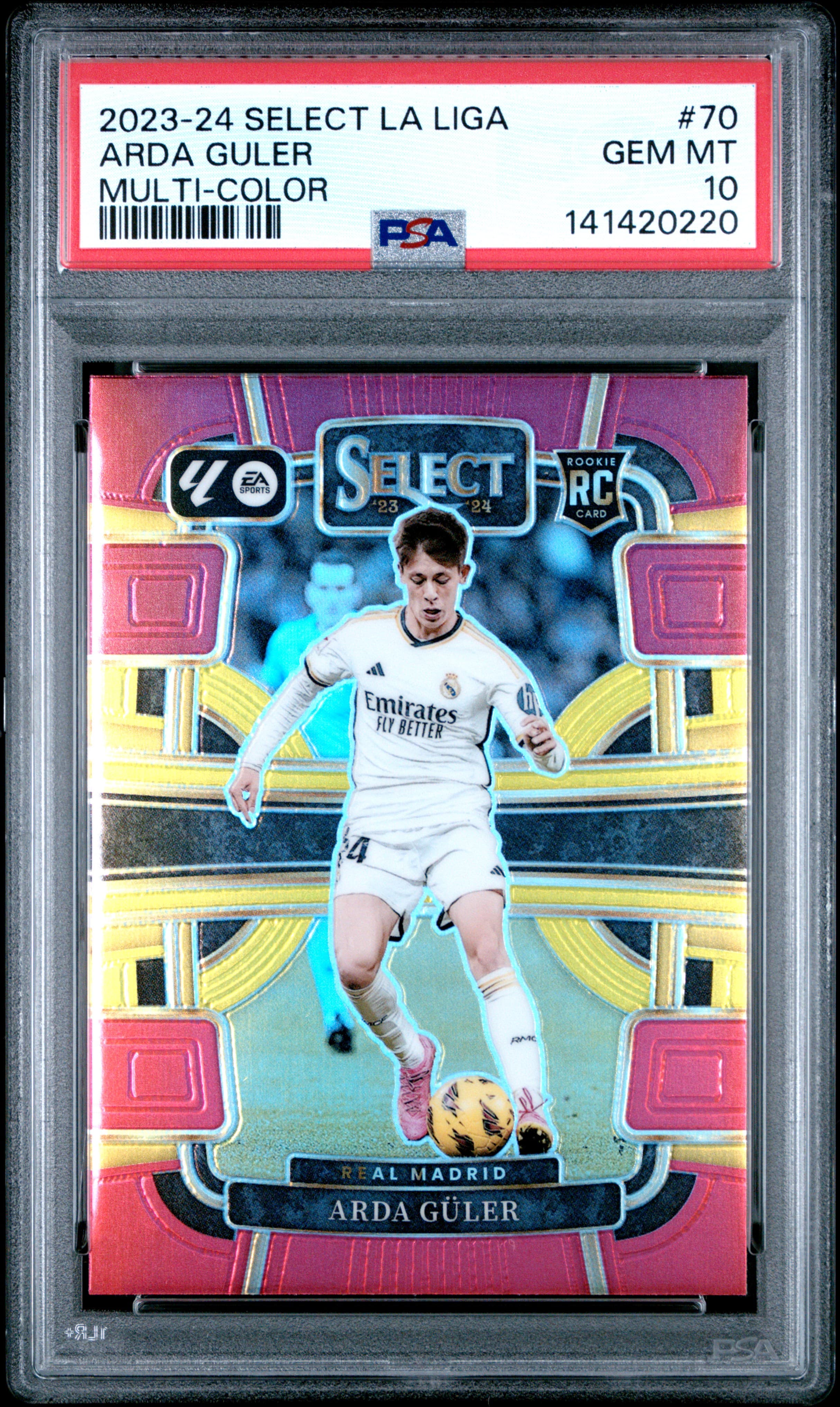2023-24 PANINI SELECT LA LIGA ARDA GULER #70 MULTI-COLOR GEM MT 10 141420220