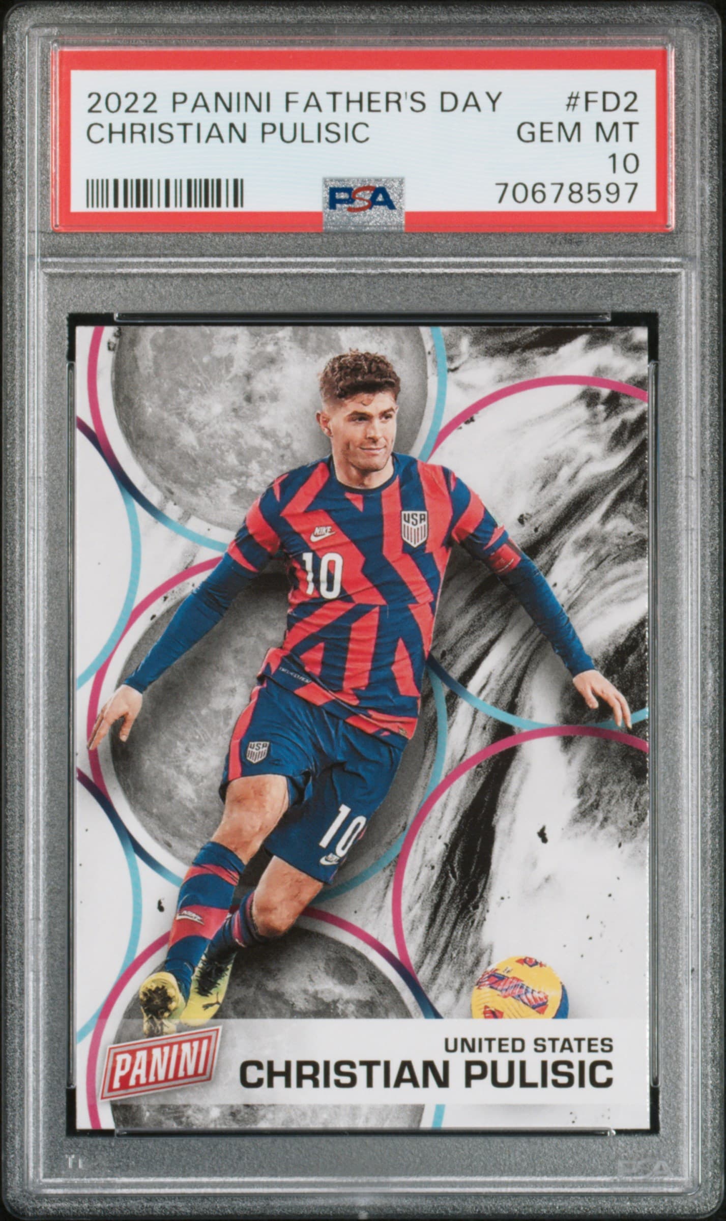 2022 PANINI FATHER'S DAY CHRISTIAN PULISIC #FD2 GEM MT 10 70678597