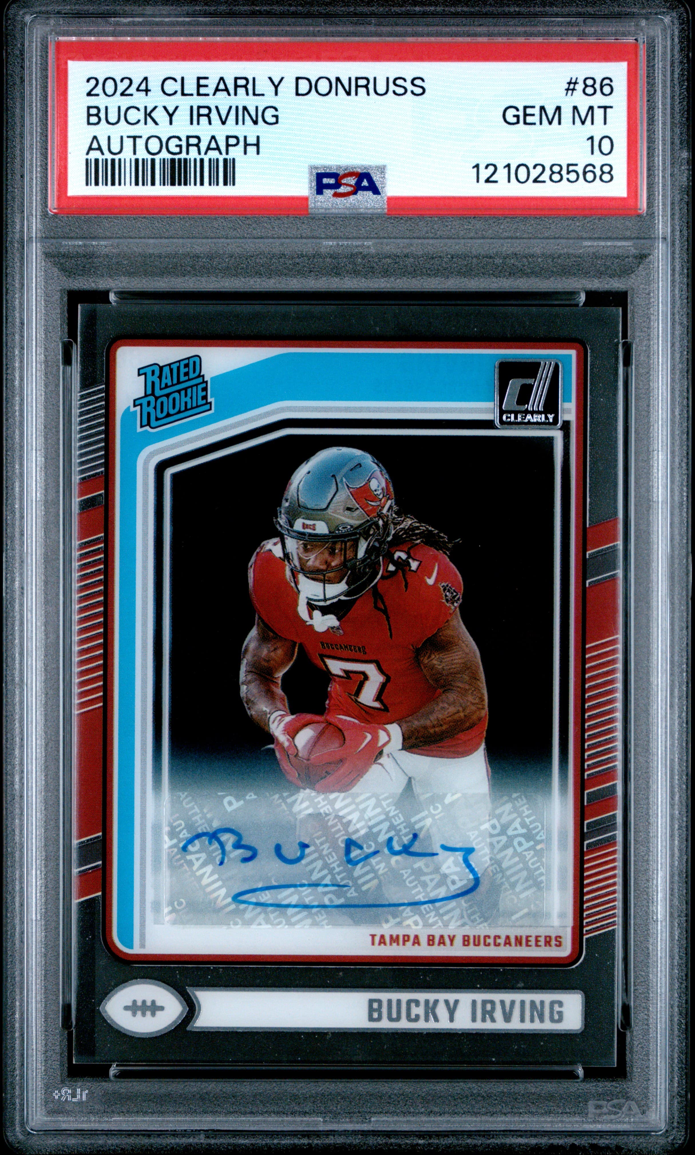 2024 PANINI CLEARLY DONRUSS BUCKY IRVING #86 AUTOGRAPH GEM MT 10 121028568