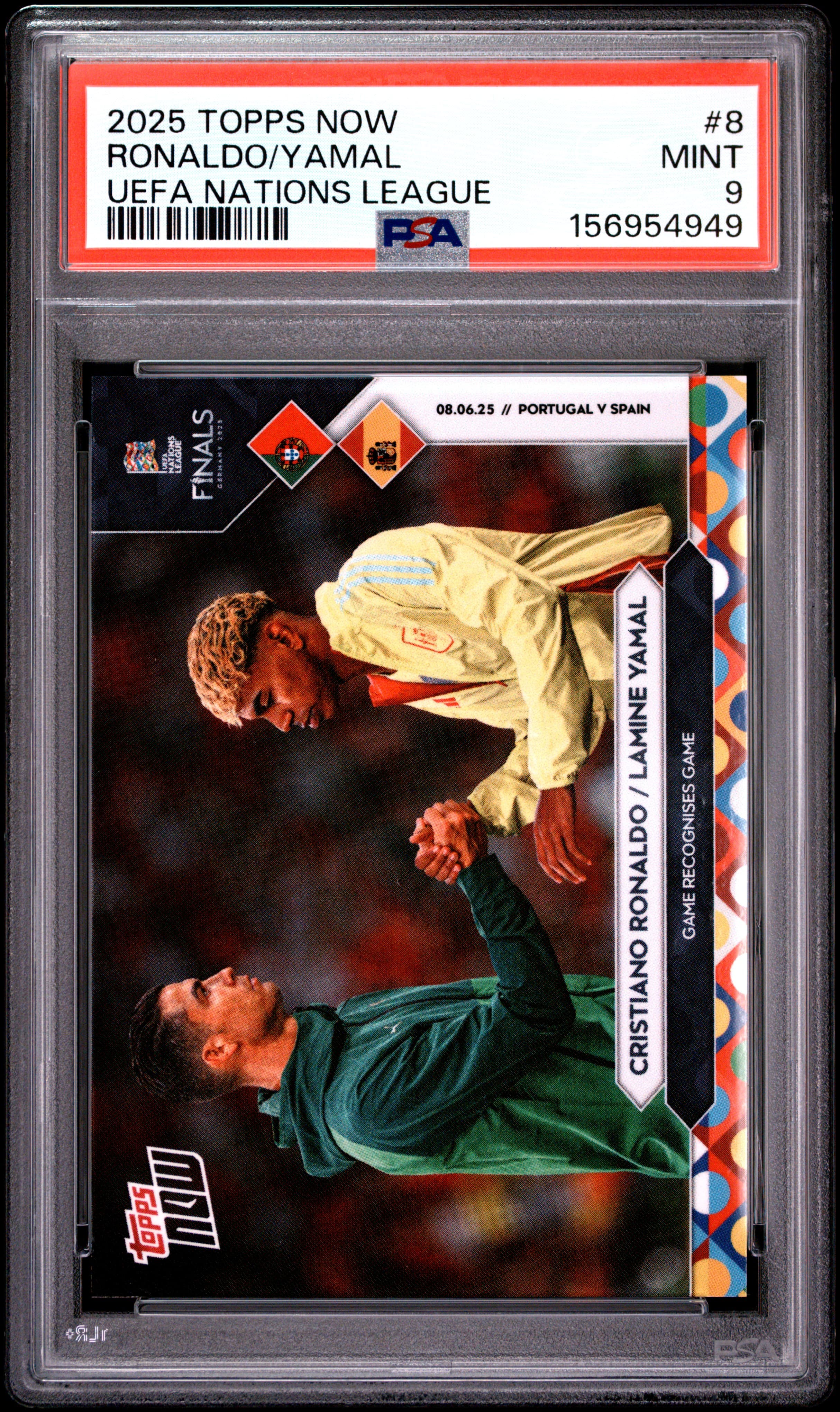 2025 TOPPS NOW UEFA NATIONS LEAGUE RONALDO/YAMAL #8 UEFA NATIONS LEAGUE MINT 9 156954949