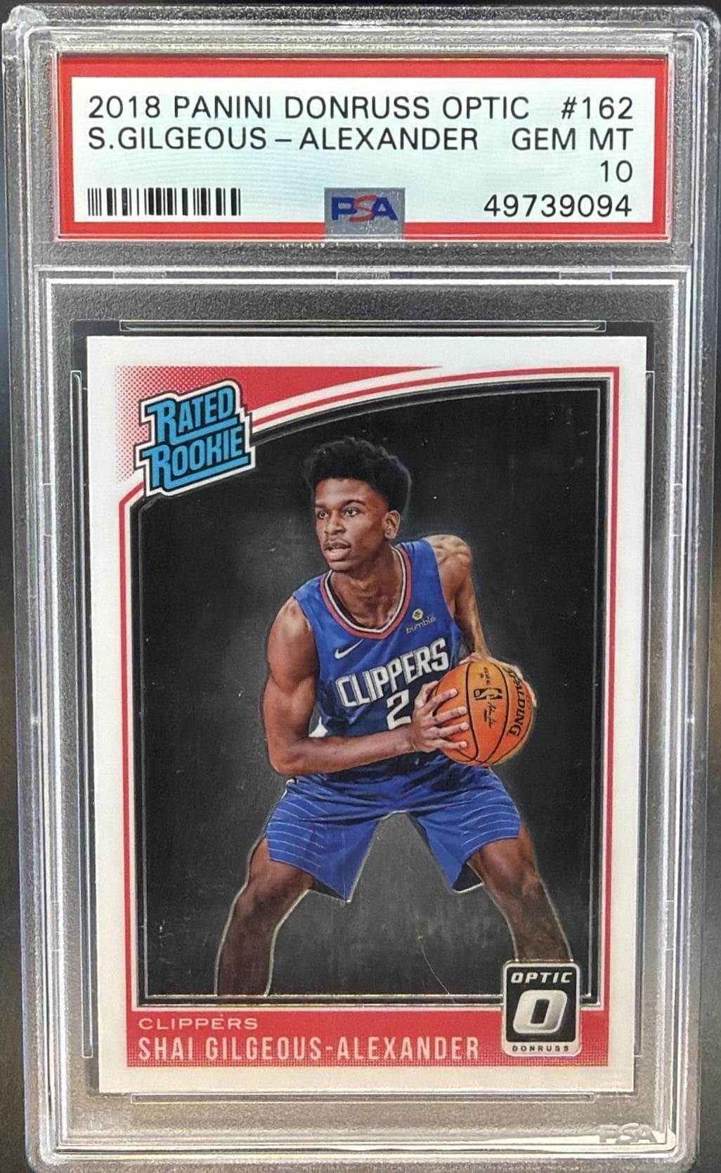 2018 PANINI DONRUSS OPTIC S.GILGEOUS-ALEXANDER #162 GEM MT 10 49739094