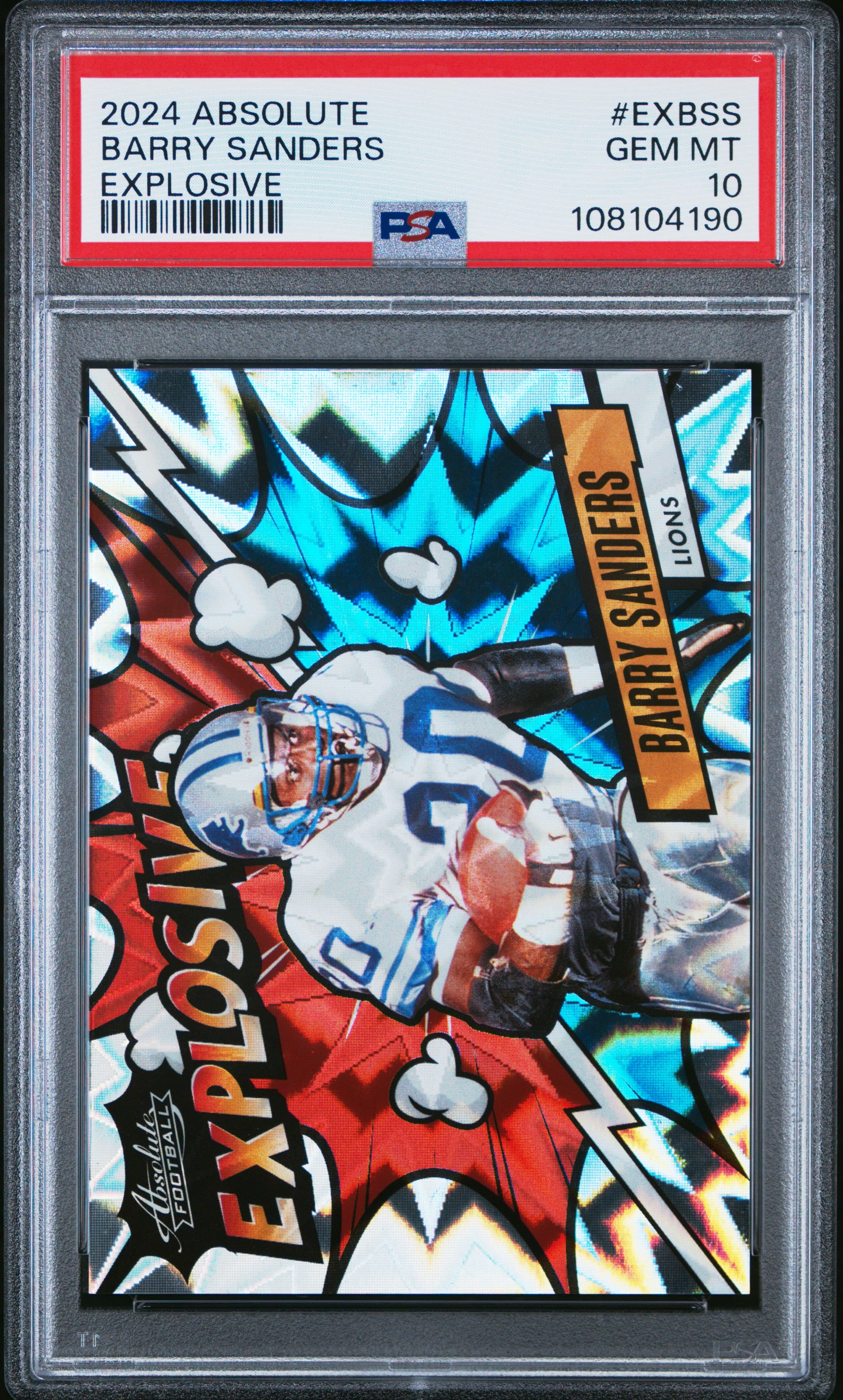 2024 PANINI ABSOLUTE EXPLOSIVE BARRY SANDERS #EXBSS GEM MT 10 108104190