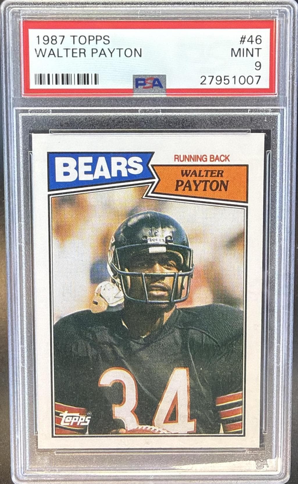 1987 TOPPS WALTER PAYTON #46 MINT 9 27951007