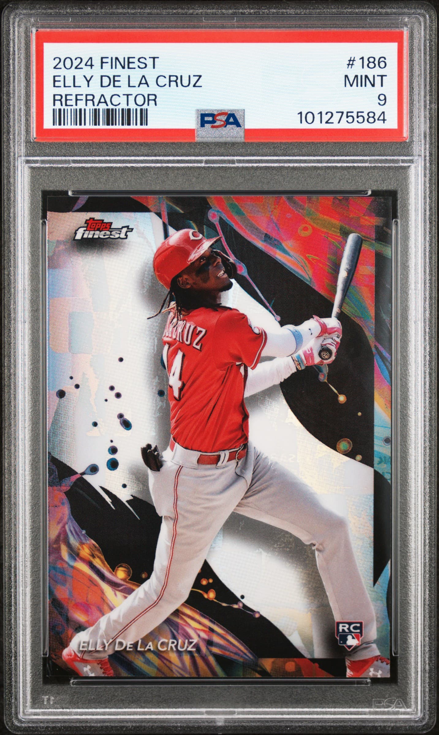 2024 TOPPS FINEST ELLY DE LA CRUZ #186 REFRACTOR MINT 9 101275584