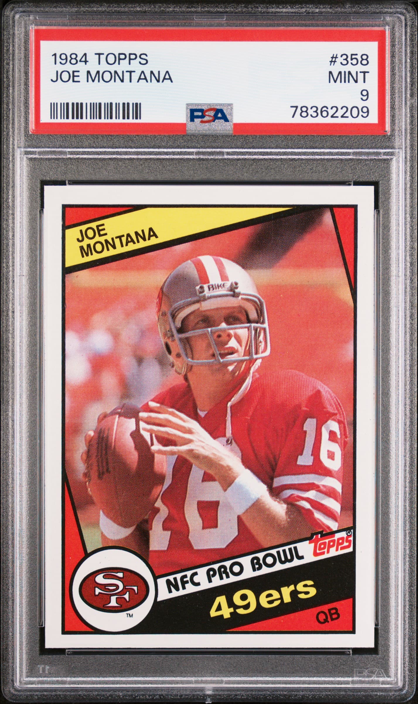1984 TOPPS JOE MONTANA #358 MINT 9 78362209