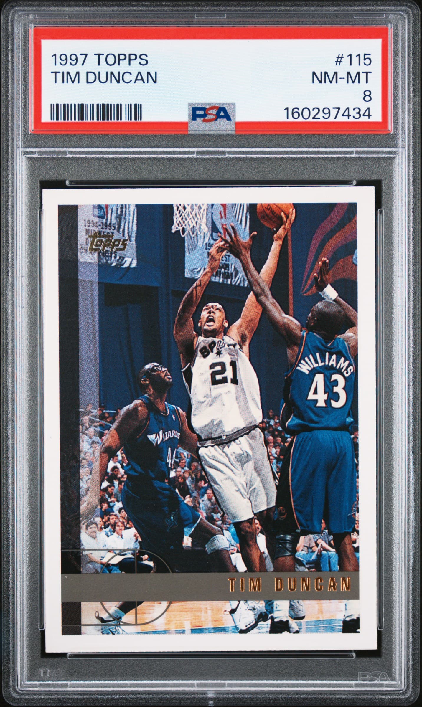1997 TOPPS TIM DUNCAN #115 NM-MT 8 160297434