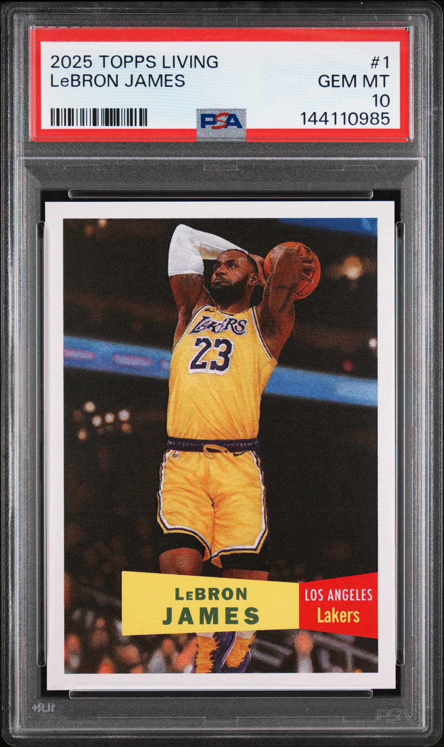 2025 TOPPS LIVING LeBRON JAMES #1 GEM MT 10 144110985