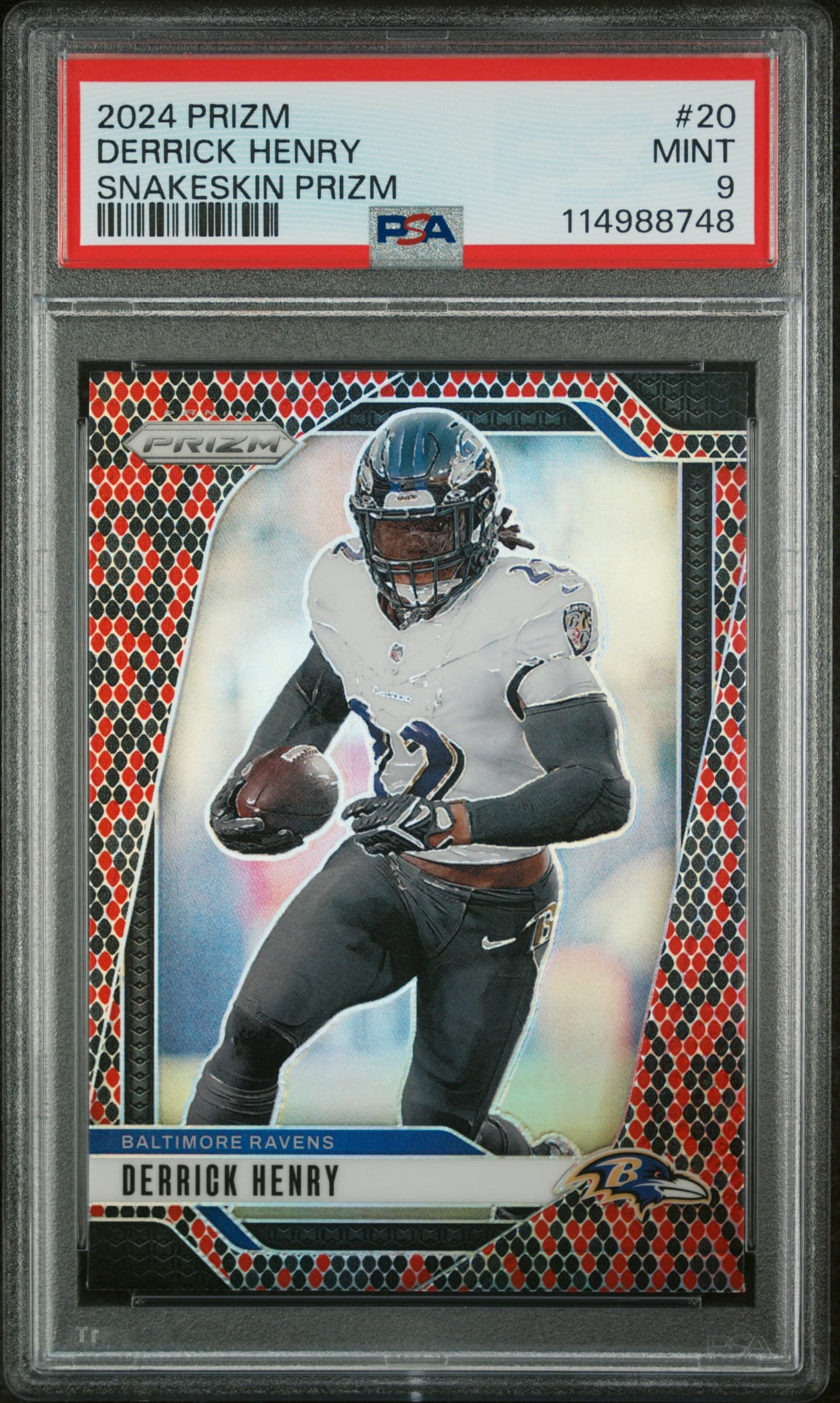 2024 PANINI PRIZM DERRICK HENRY #20 SNAKESKIN PRIZM MINT 9 114988748
