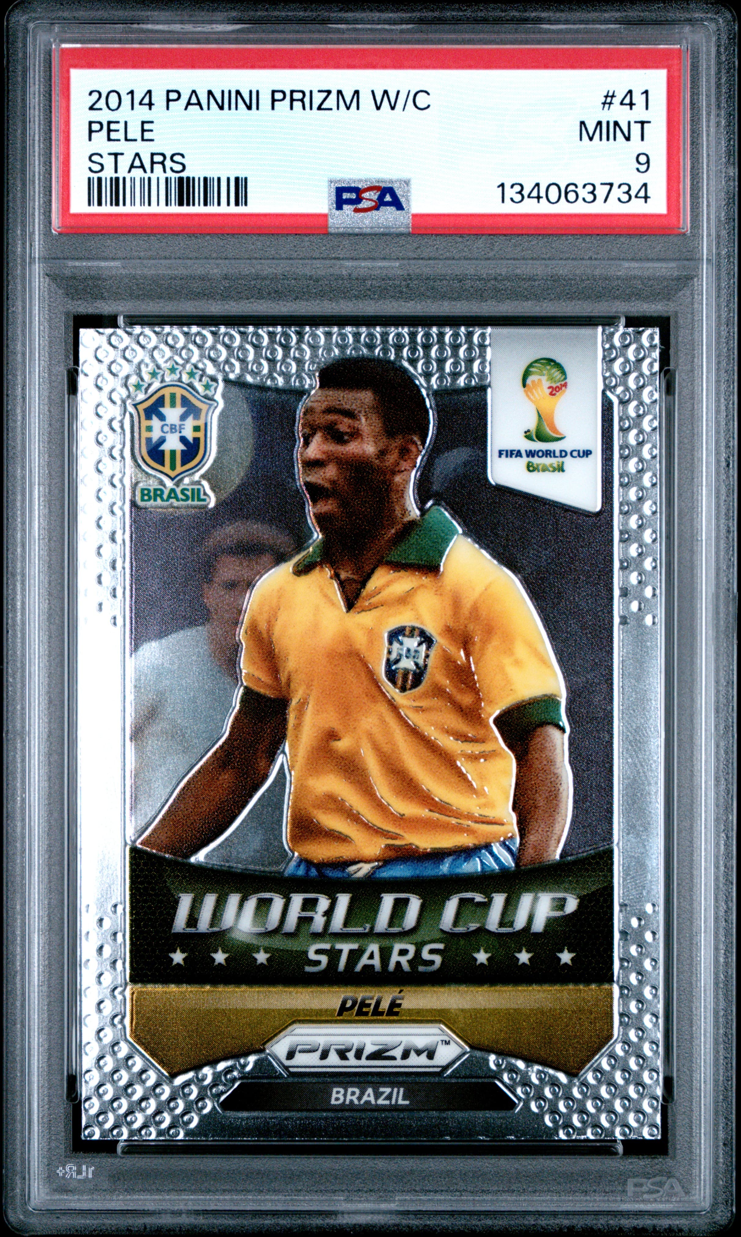 2014 PANINI PRIZM WORLD CUP STARS PELE #41 STARS MINT 9 134063734