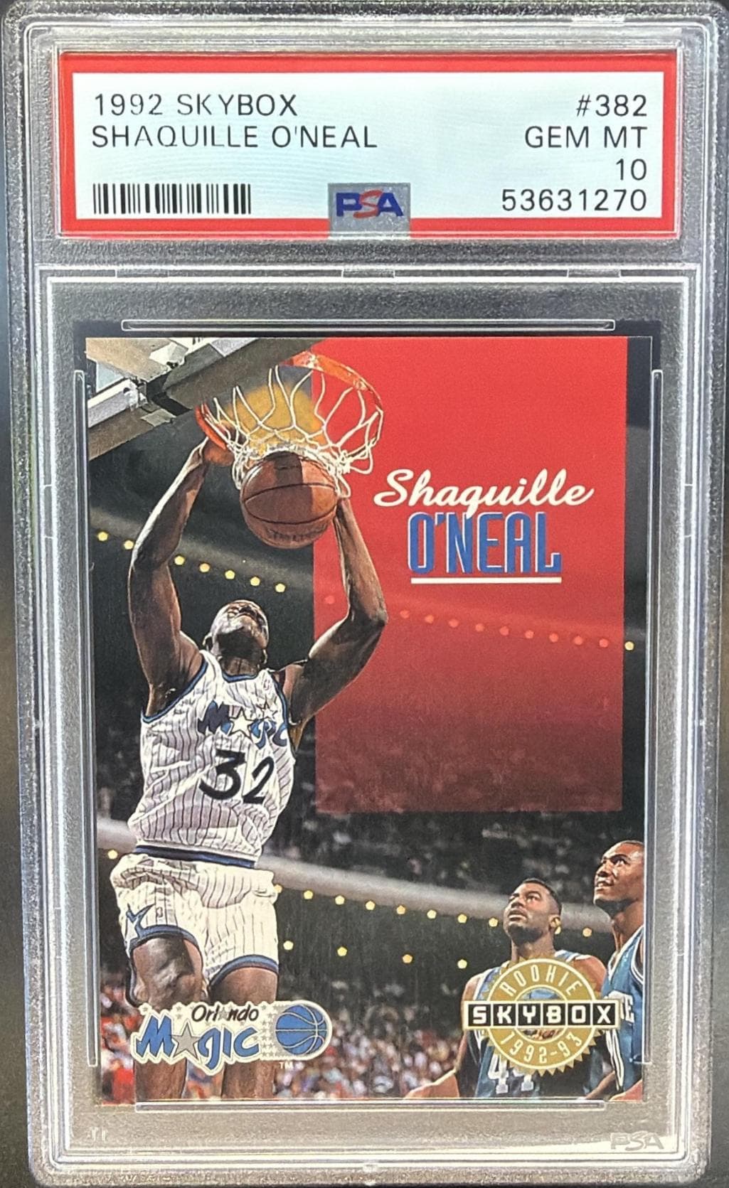 1992 SKYBOX SHAQUILLE O'NEAL #382 GEM MT 10 53631270
