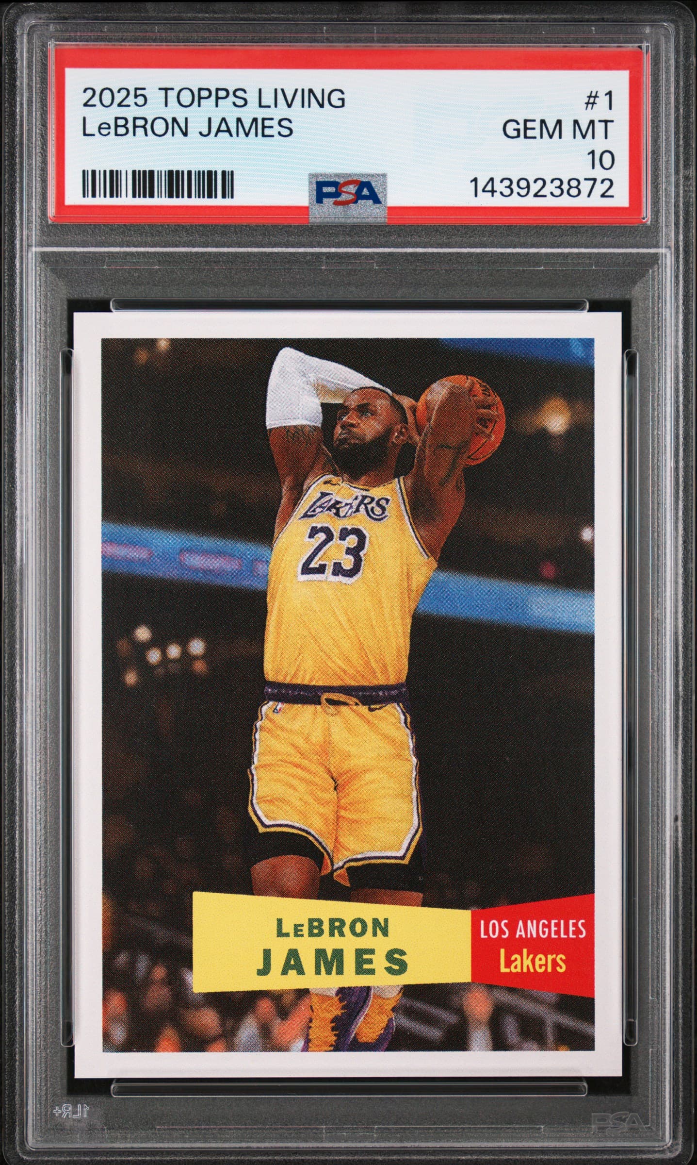 2025 TOPPS LIVING LeBRON JAMES #1 GEM MT 10 143923872