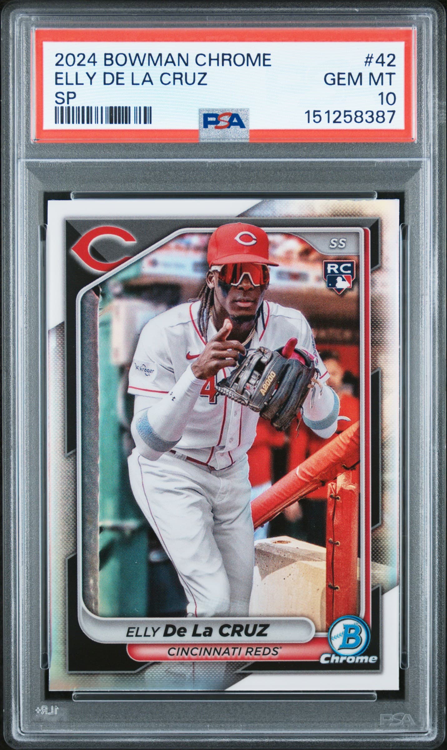 2024 BOWMAN CHROME ELLY DE LA CRUZ #42 SP GEM MT 10 151258387