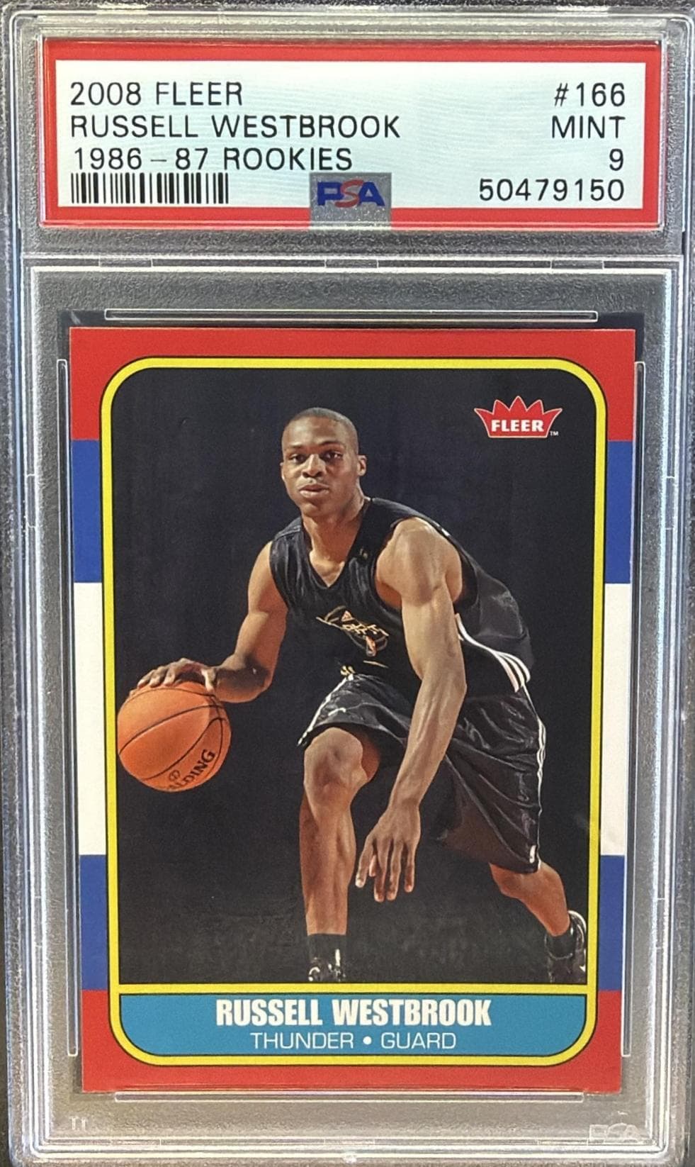 2008 FLEER 1986-87 ROOKIES RUSSELL WESTBROOK #166 1986-87 ROOKIES MINT 9 50479150