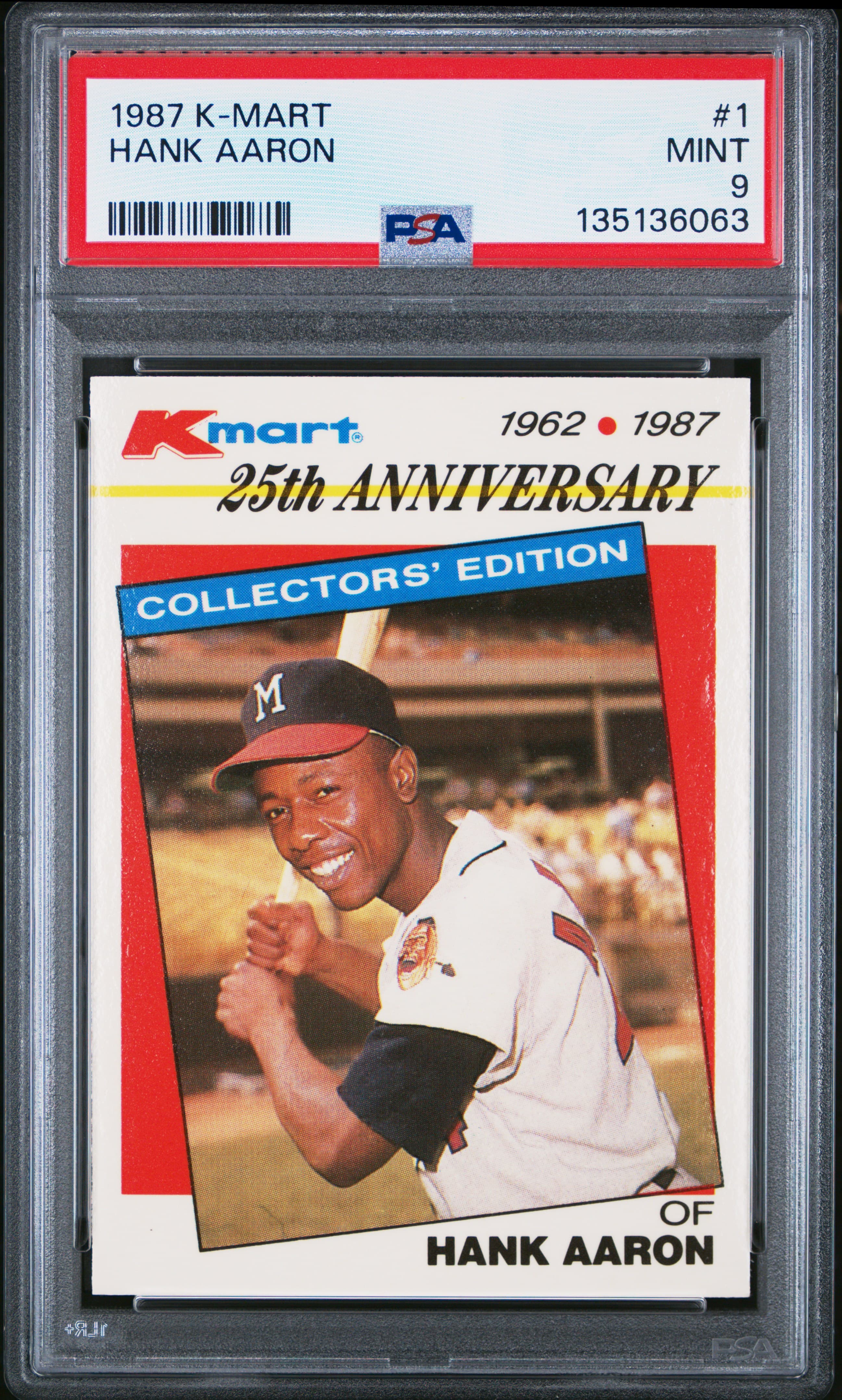 1987 K-MART HANK AARON #1 MINT 9 135136063