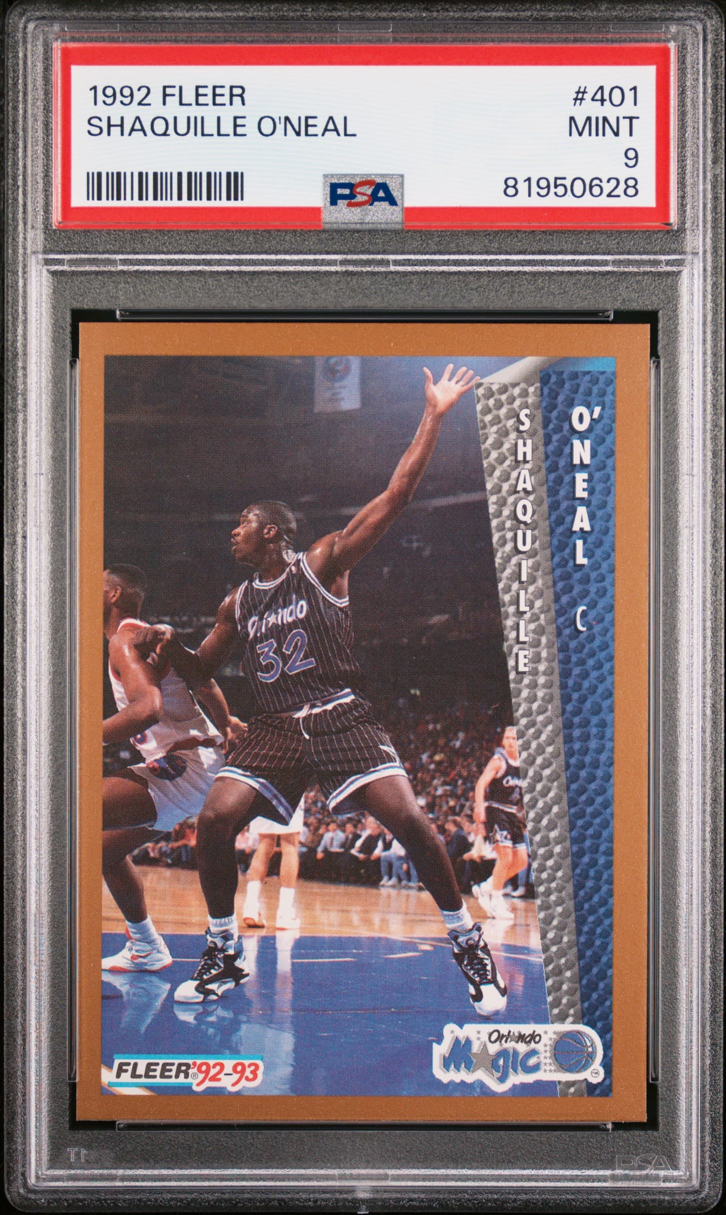 1992 FLEER SHAQUILLE O'NEAL #401 MINT 9 81950628