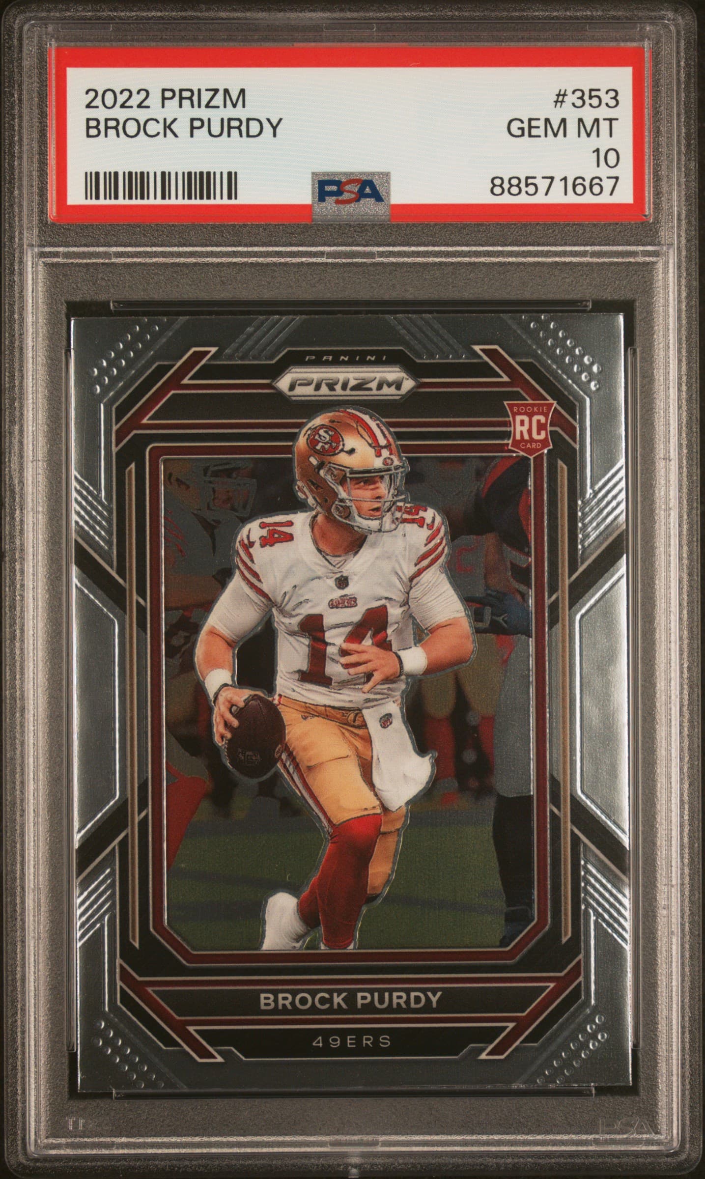 2022 PANINI PRIZM BROCK PURDY #353 GEM MT 10 88571667