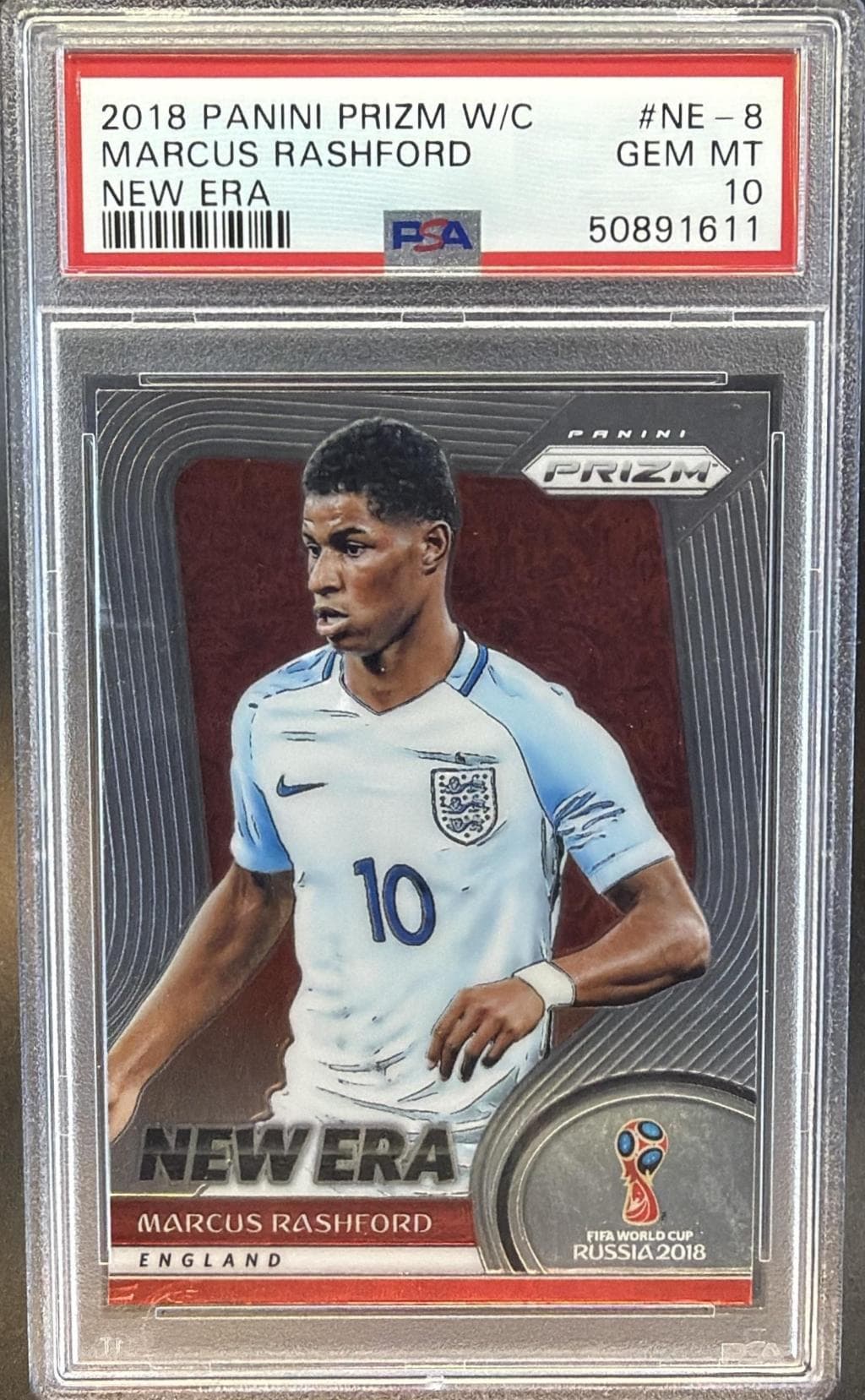 2018 PANINI PRIZM WORLD CUP NEW ERA MARCUS RASHFORD #NE-8 NEW ERA GEM MT 10 50891611