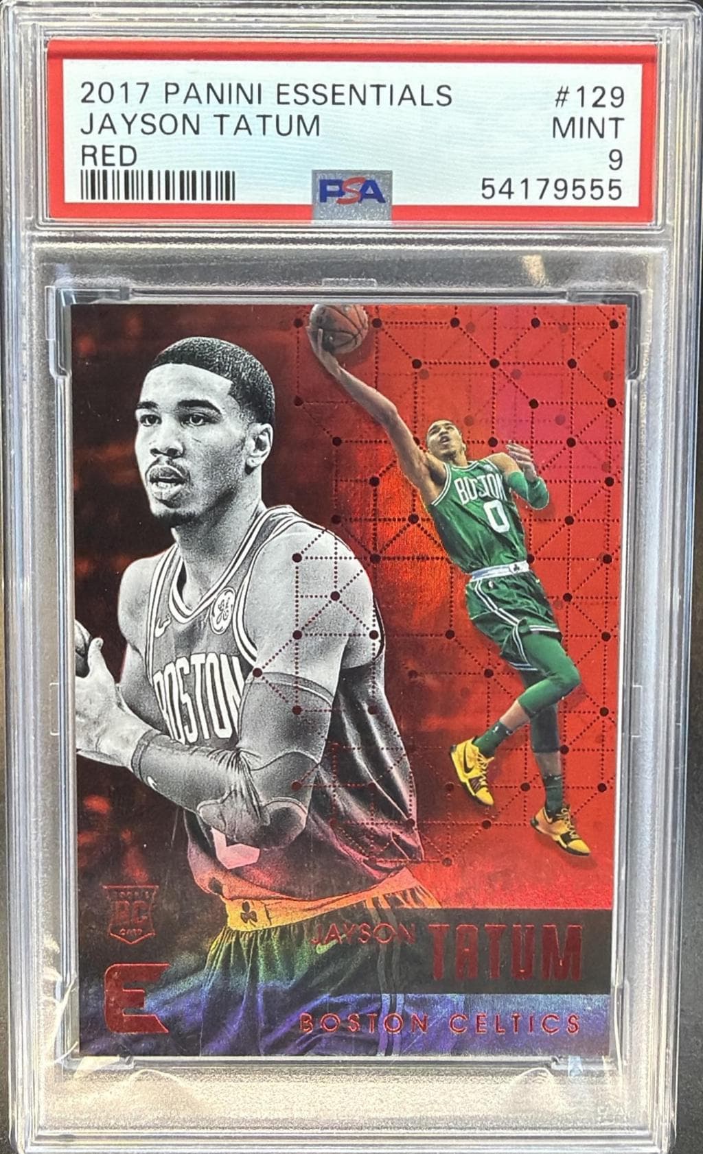 2017 PANINI ESSENTIALS JAYSON TATUM #129 RED MINT 9 54179555