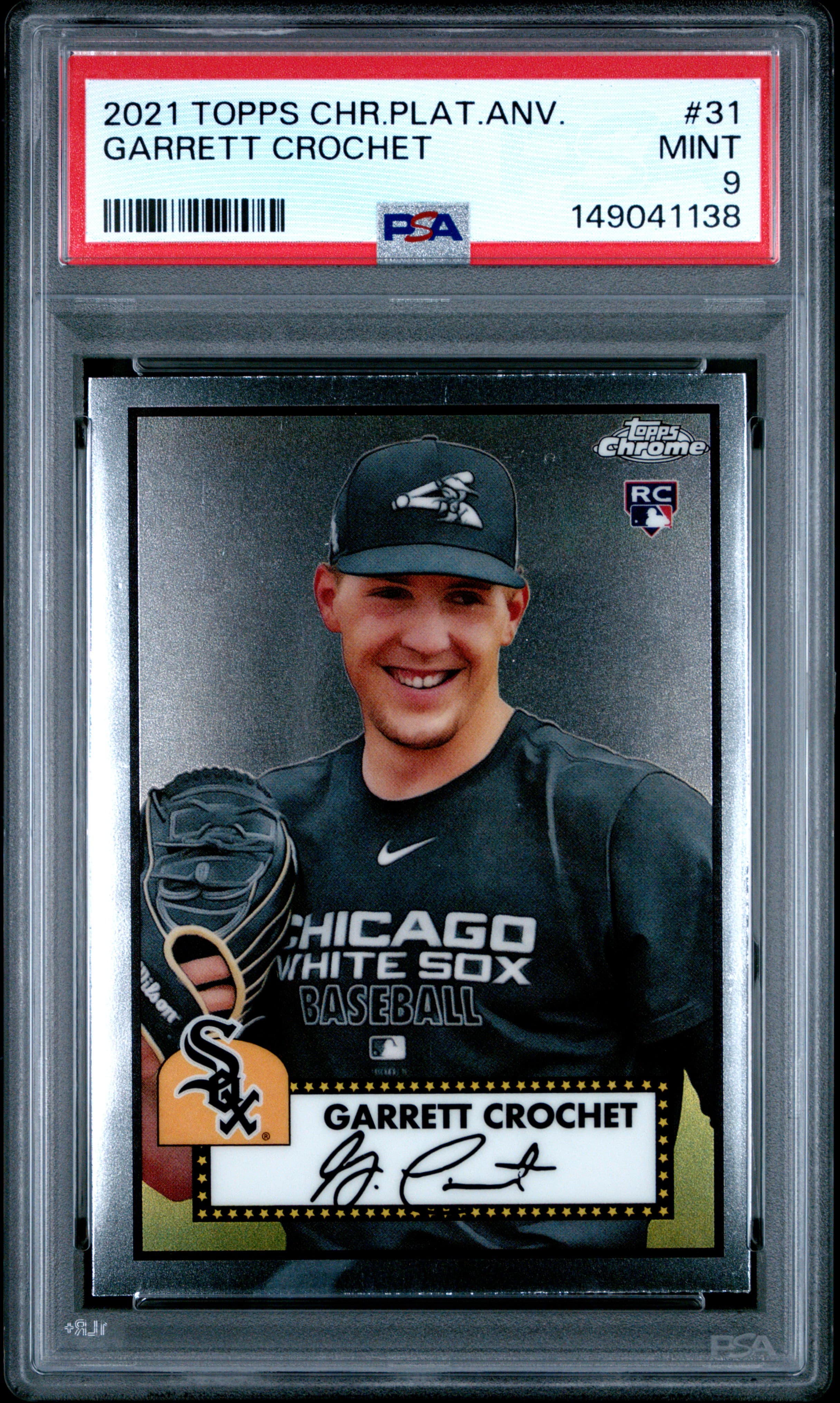 2021 TOPPS CHROME PLATINUM ANNIVERSARY GARRETT CROCHET #31 MINT 9 149041138