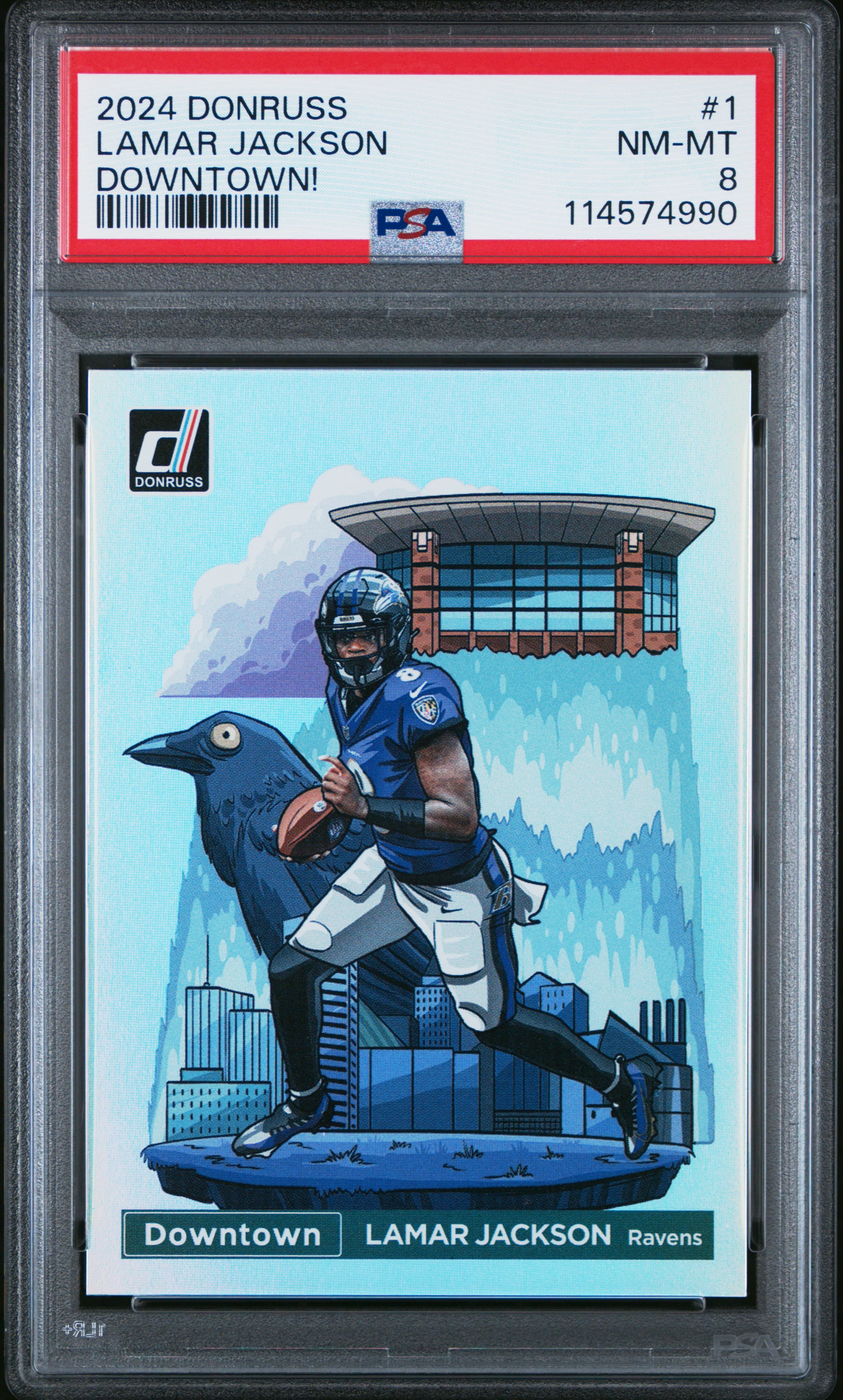 2024 PANINI DONRUSS DOWNTOWN! LAMAR JACKSON #1 NM-MT 8 114574990