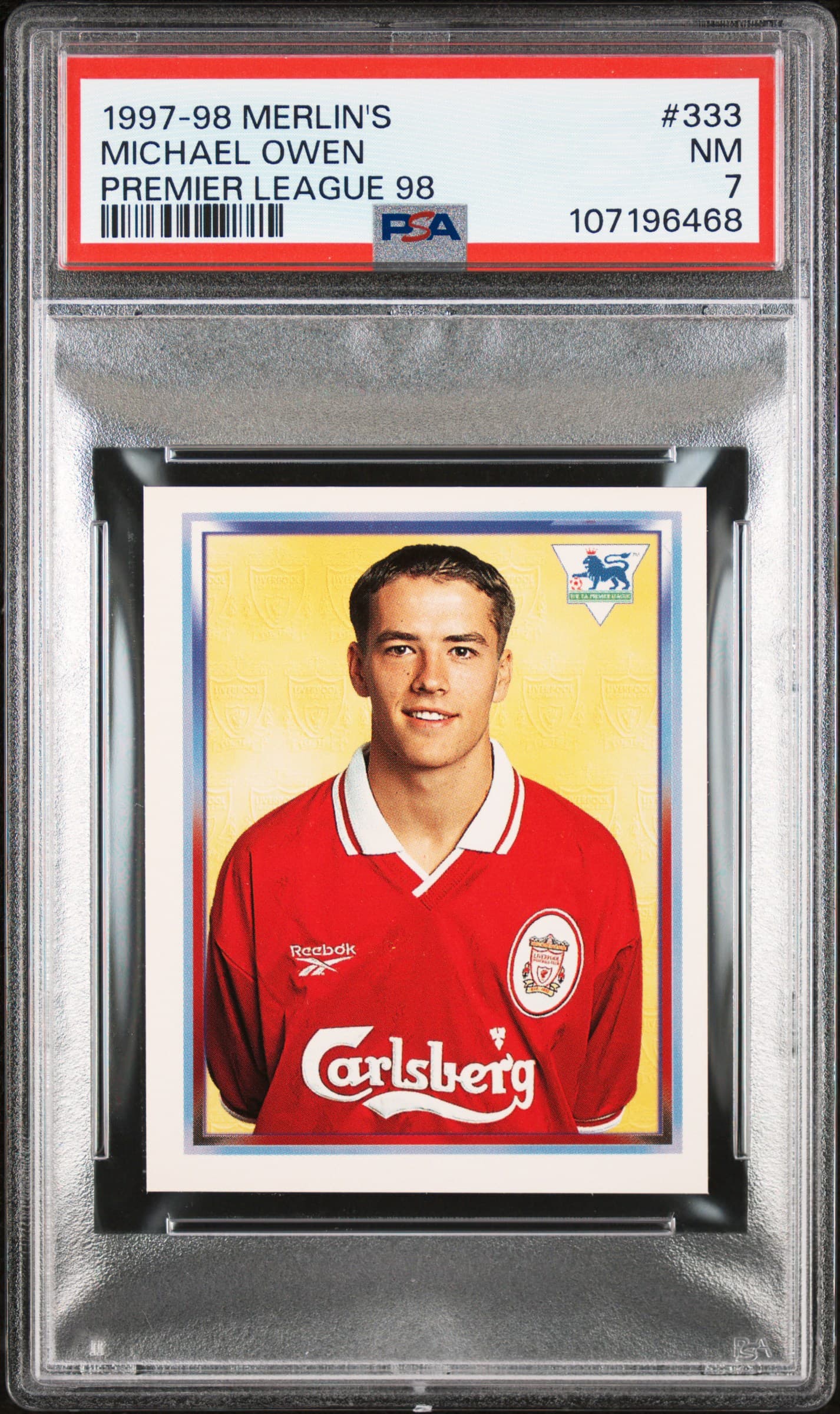 1997 MERLIN'S PREMIER LEAGUE 98 MICHAEL OWEN #333 PREMIER LEAGUE 98 NM 7 107196468