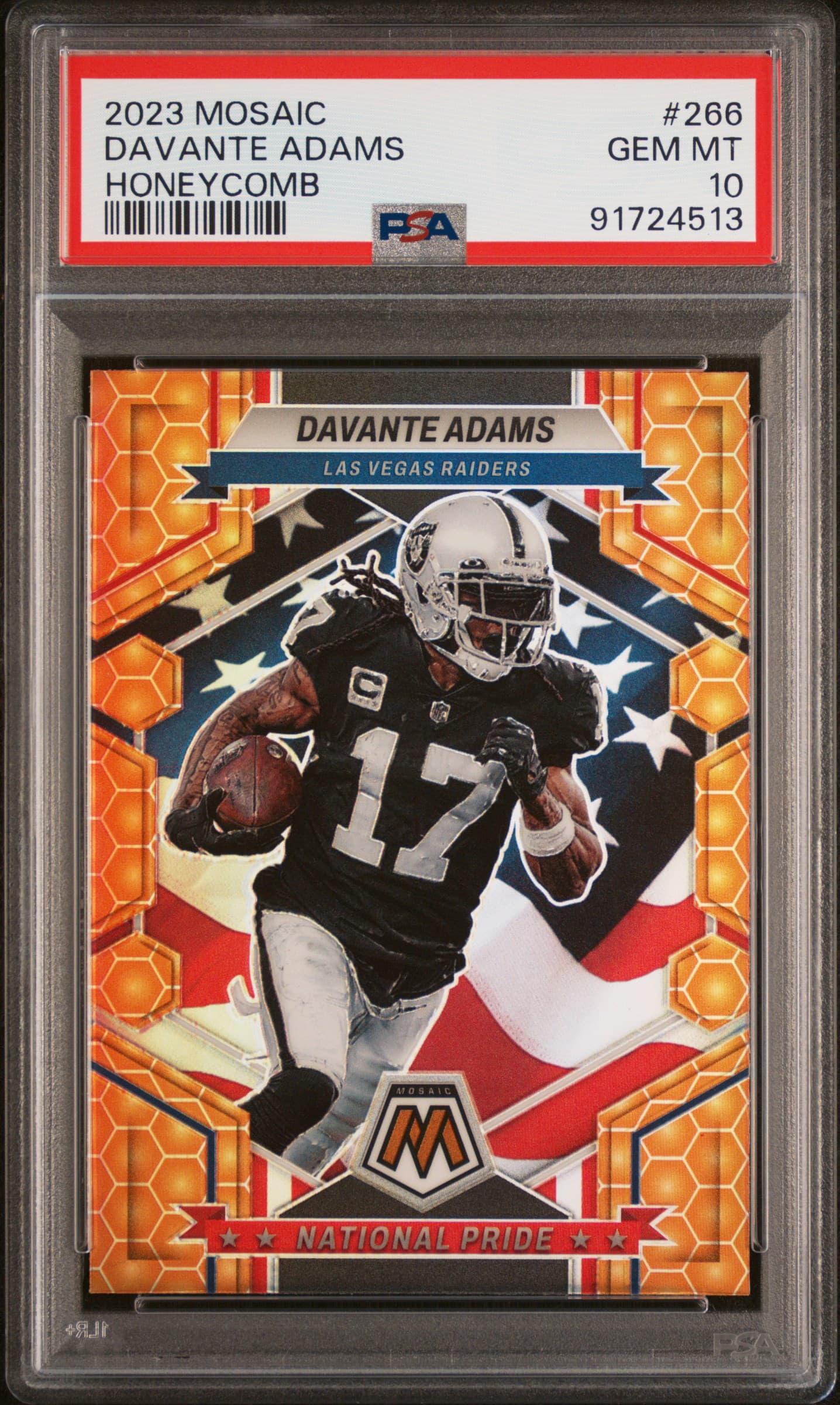 2023 PANINI MOSAIC DAVANTE ADAMS #266 HONEYCOMB GEM MT 10 91724513