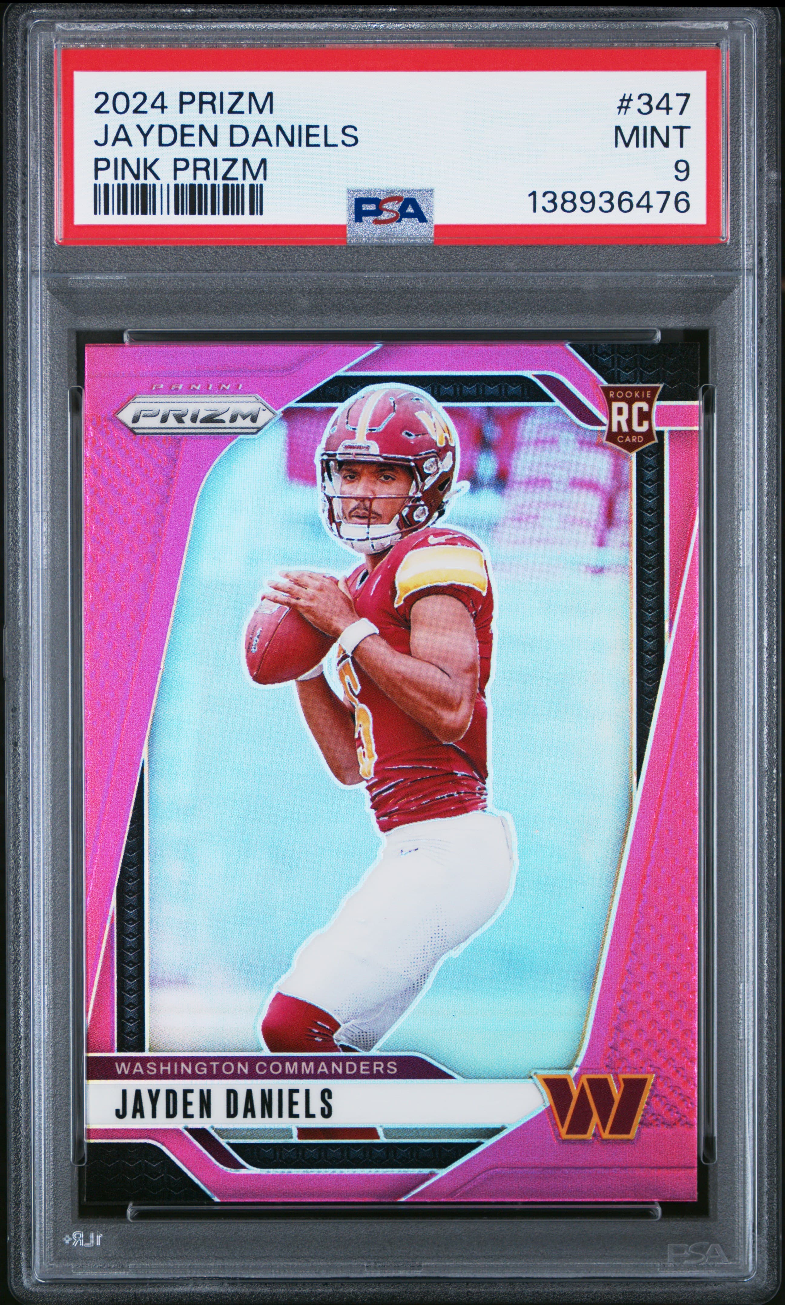 2024 PANINI PRIZM JAYDEN DANIELS #347 PINK PRIZM MINT 9 138936476