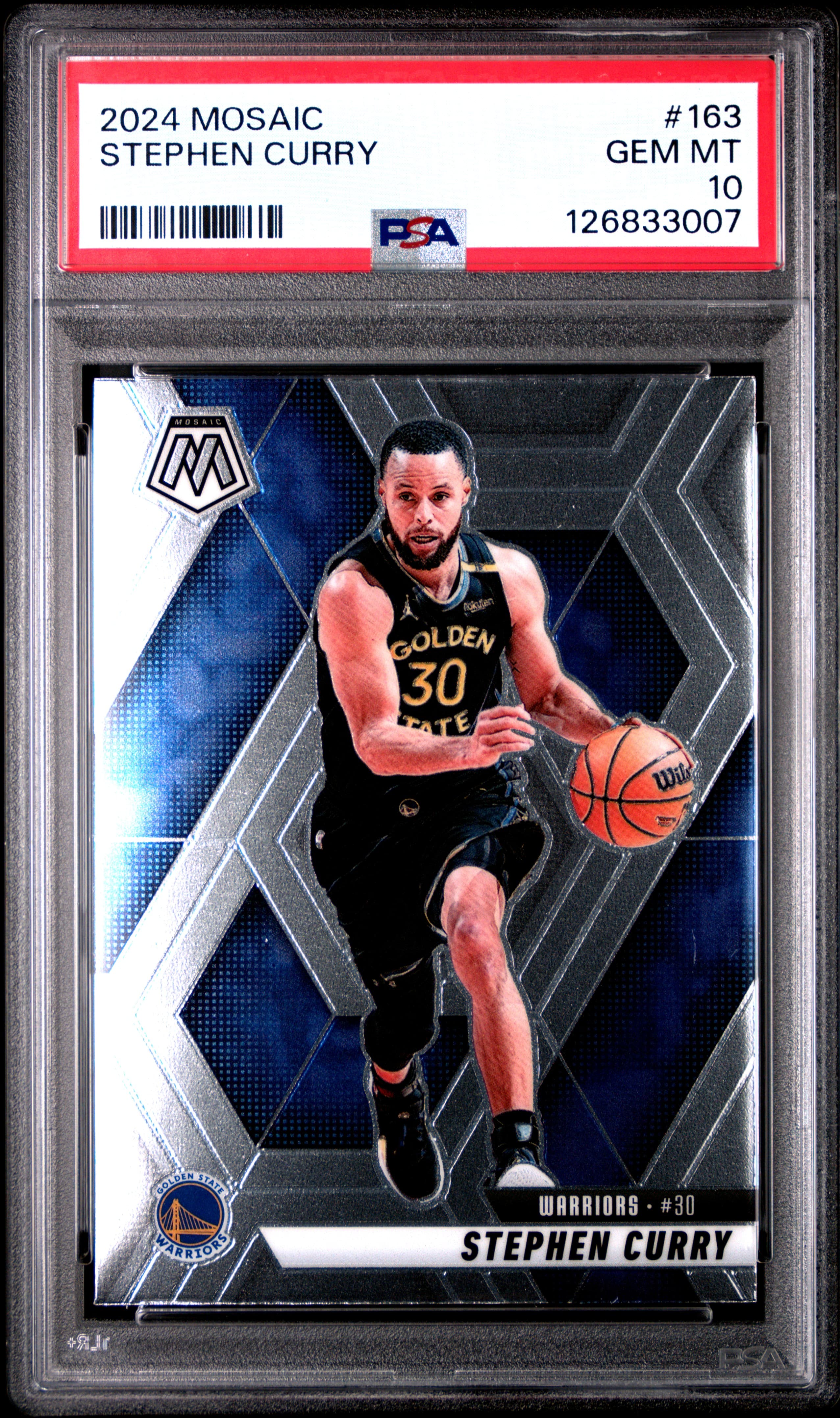 2024 PANINI MOSAIC STEPHEN CURRY #163 GEM MT 10 126833007