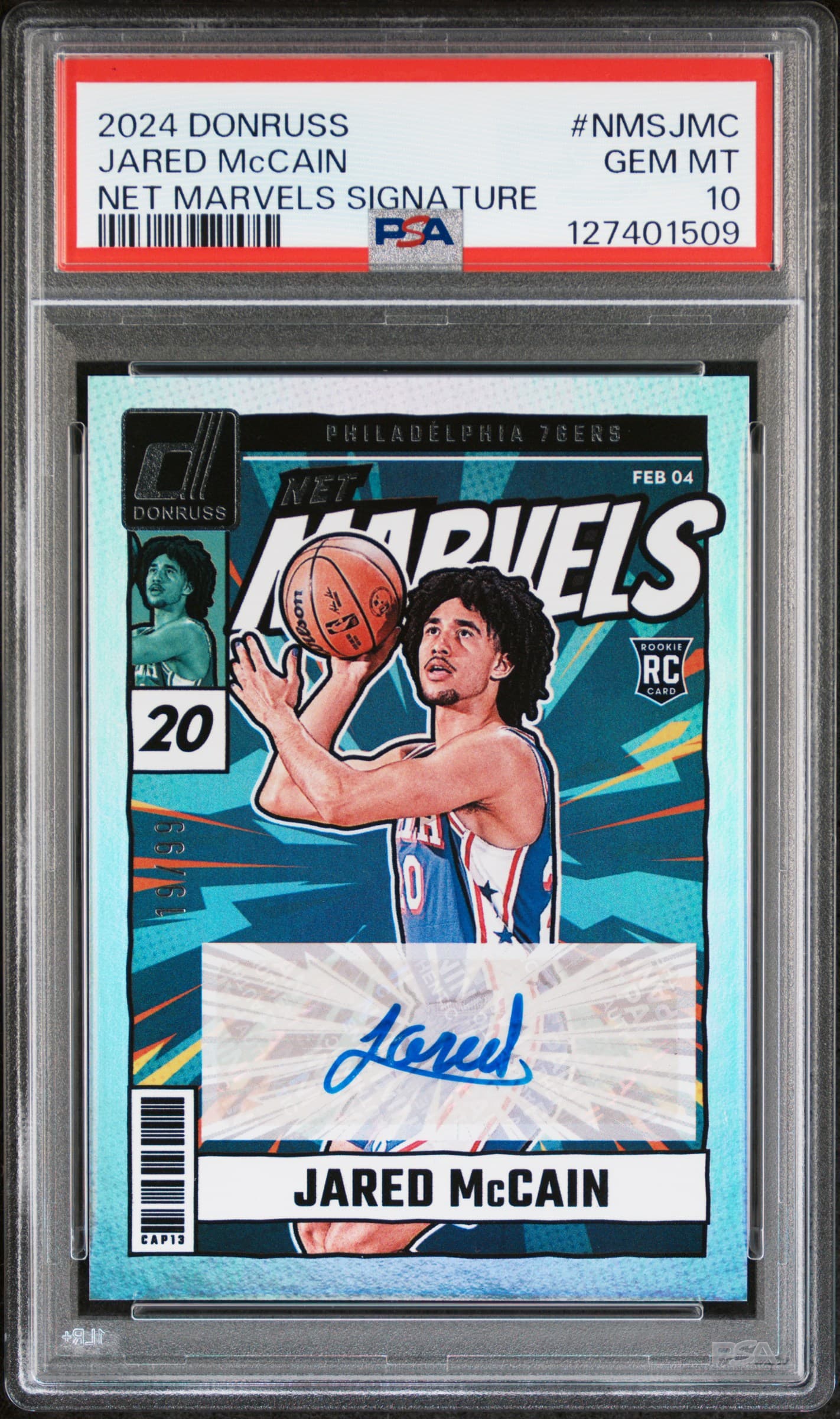 2024 PANINI DONRUSS NET MARVELS SIGNATURES JARED McCAIN #NMSJMC GEM MT 10 127401509