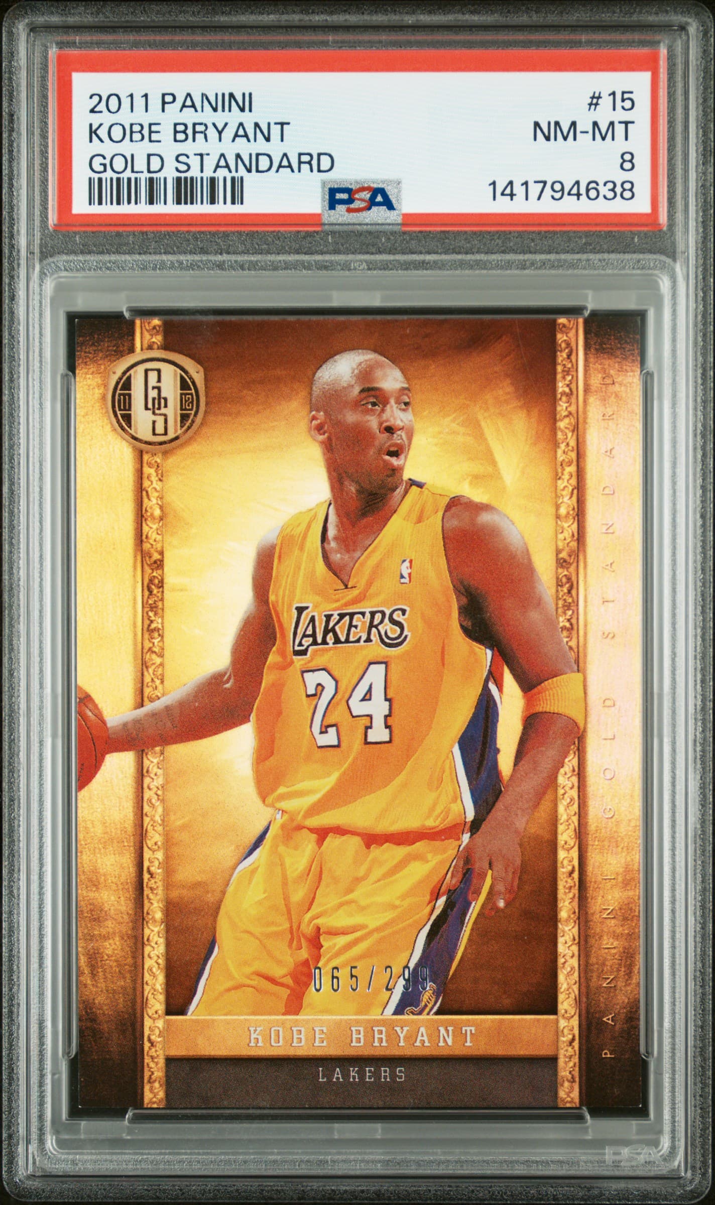 2011 PANINI GOLD STANDARD KOBE BRYANT #15 GOLD STANDARD NM-MT 8 141794638