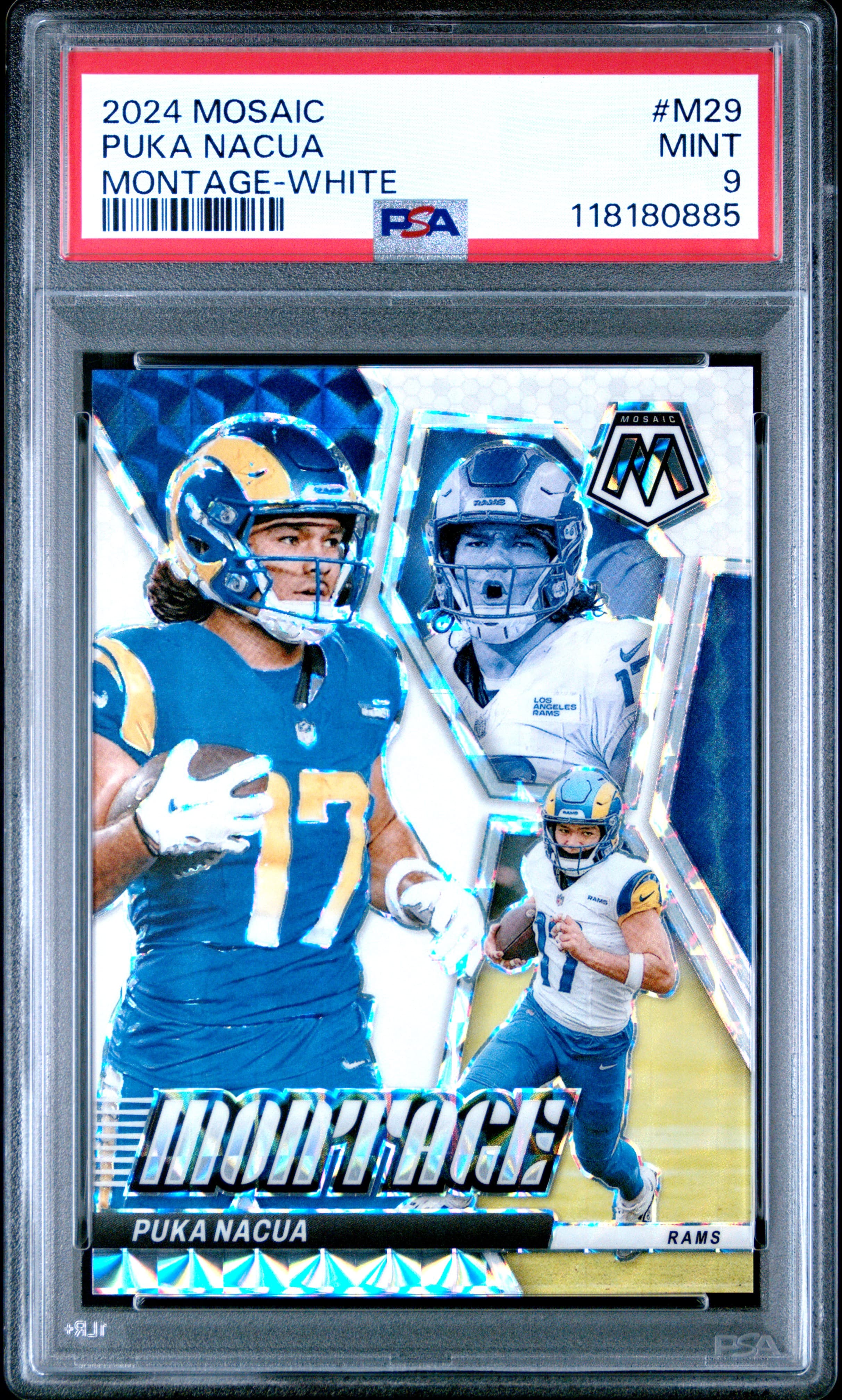 2024 PANINI MOSAIC MONTAGE PUKA NACUA #M29 MONTAGE-WHITE MINT 9 118180885