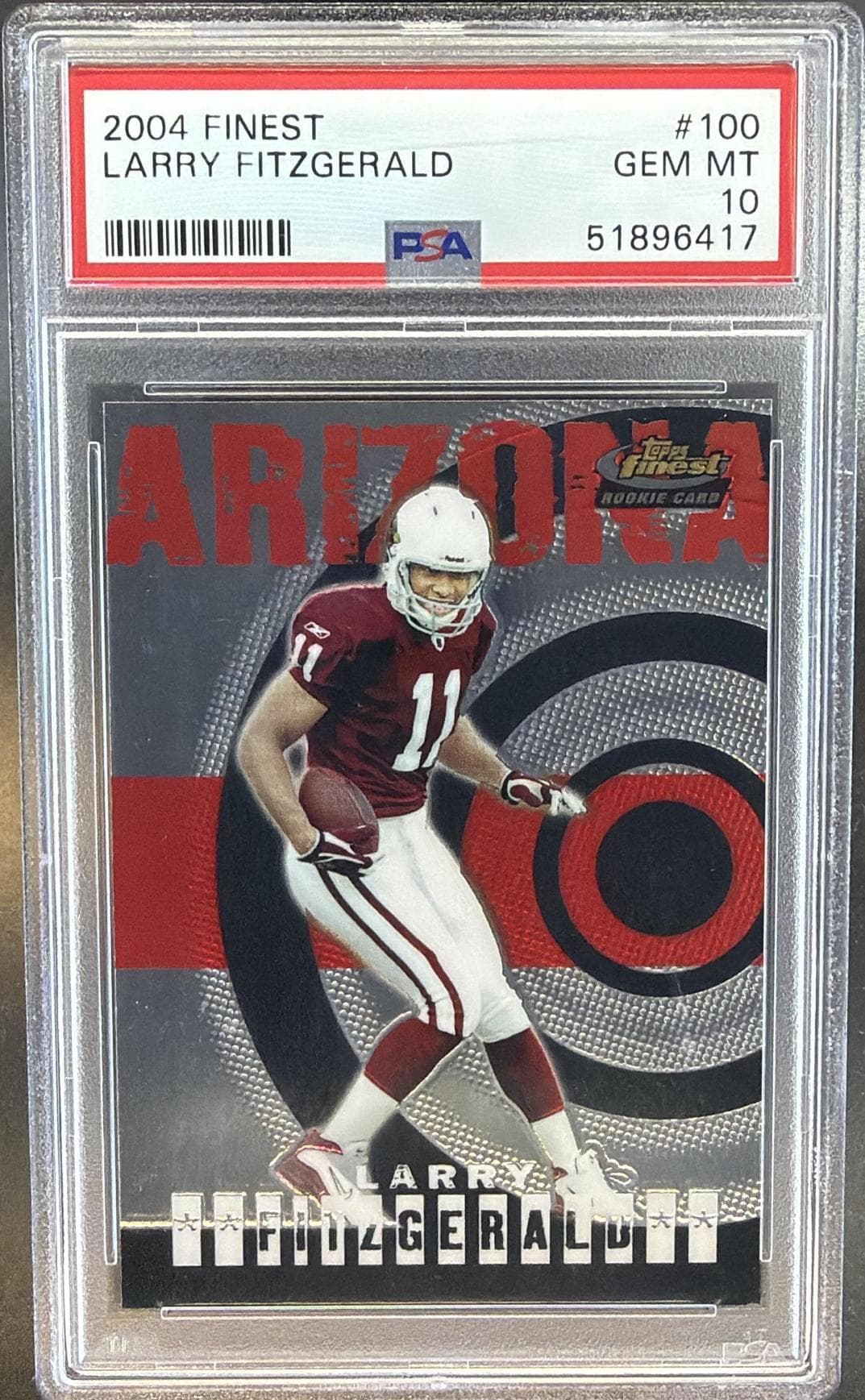 2004 FINEST LARRY FITZGERALD #100 GEM MT 10 51896417