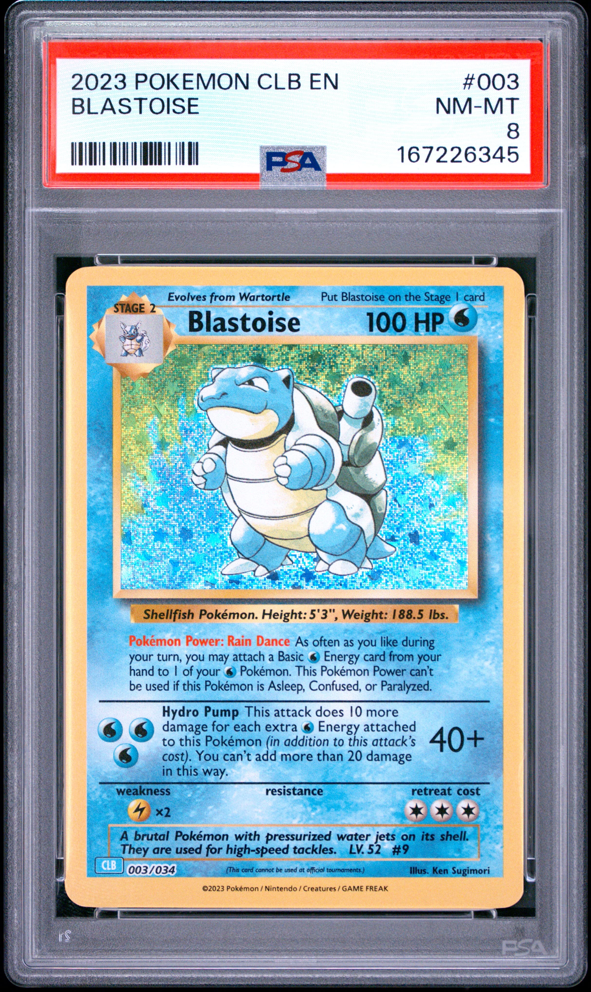 2023 POKEMON CLB-TRADING CARD GAME CLASSIC BLASTOISE & SUICUNE ex DECK BLASTOISE #003 NM-MT 8 167226345