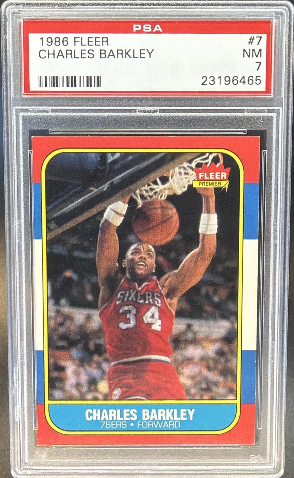 1986 FLEER CHARLES BARKLEY #7 NM 7 23196465