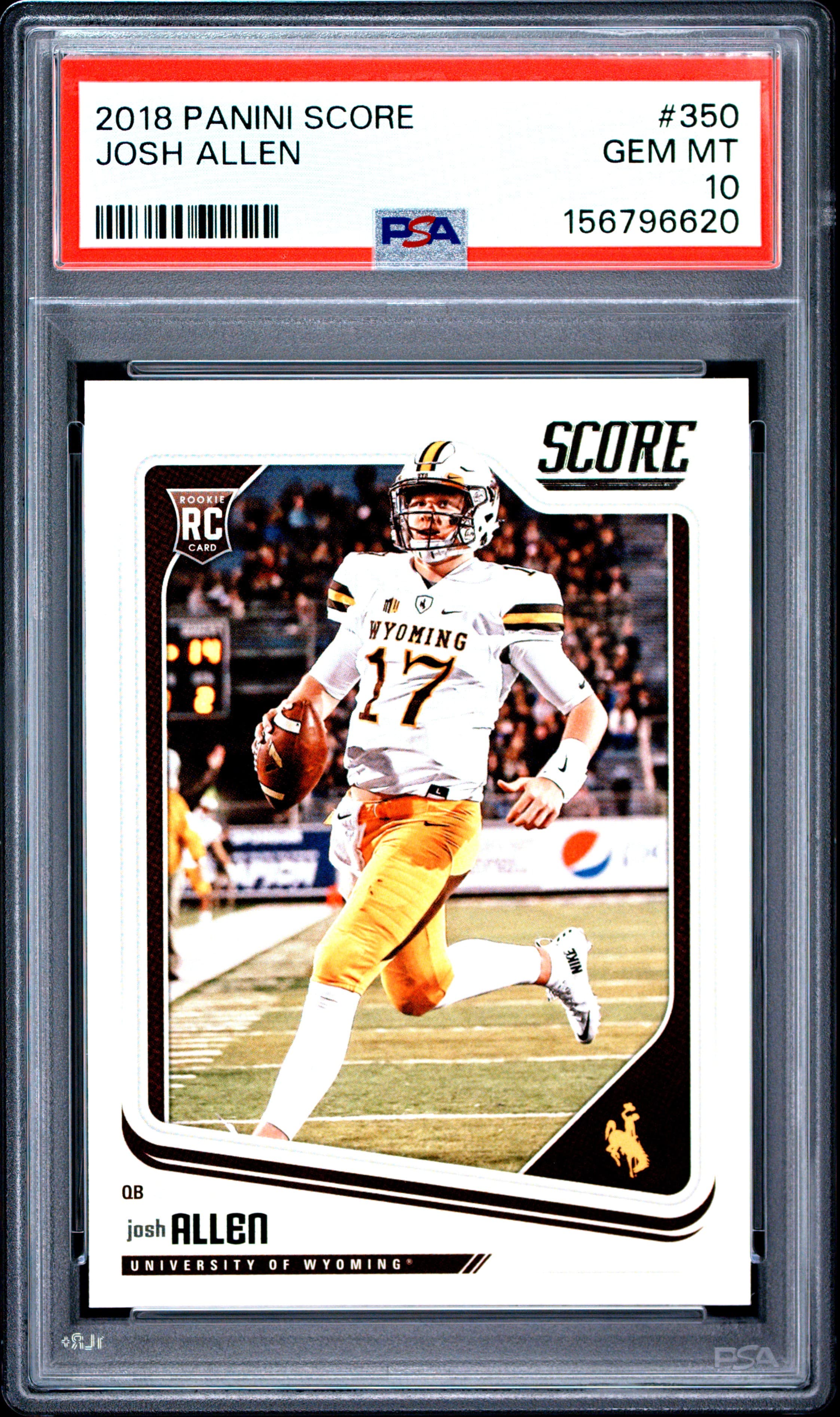 2018 PANINI SCORE JOSH ALLEN #350 GEM MT 10 156796620