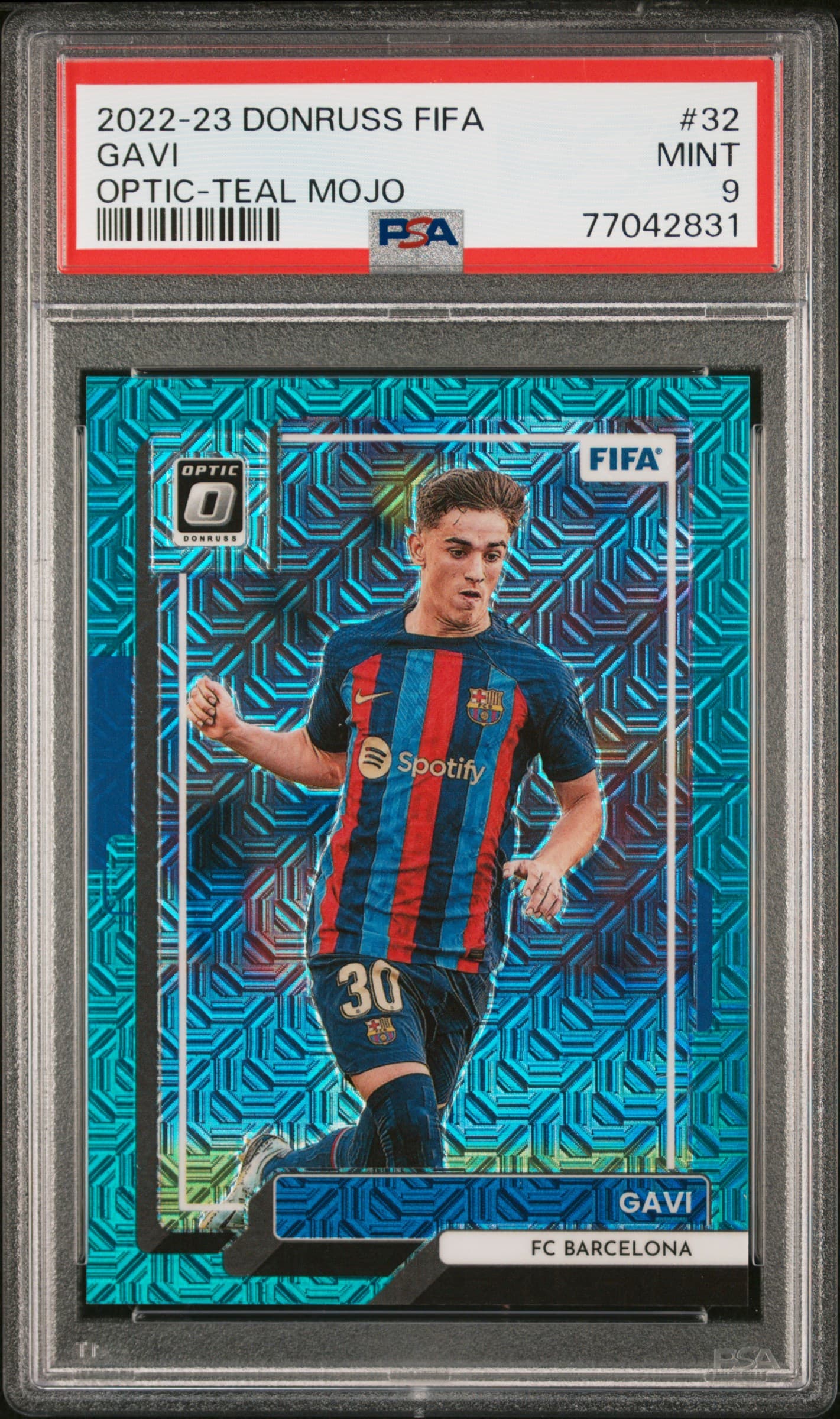 2022 PANINI DONRUSS FIFA GAVI #32 OPTIC-TEAL MOJO MINT 9 77042831