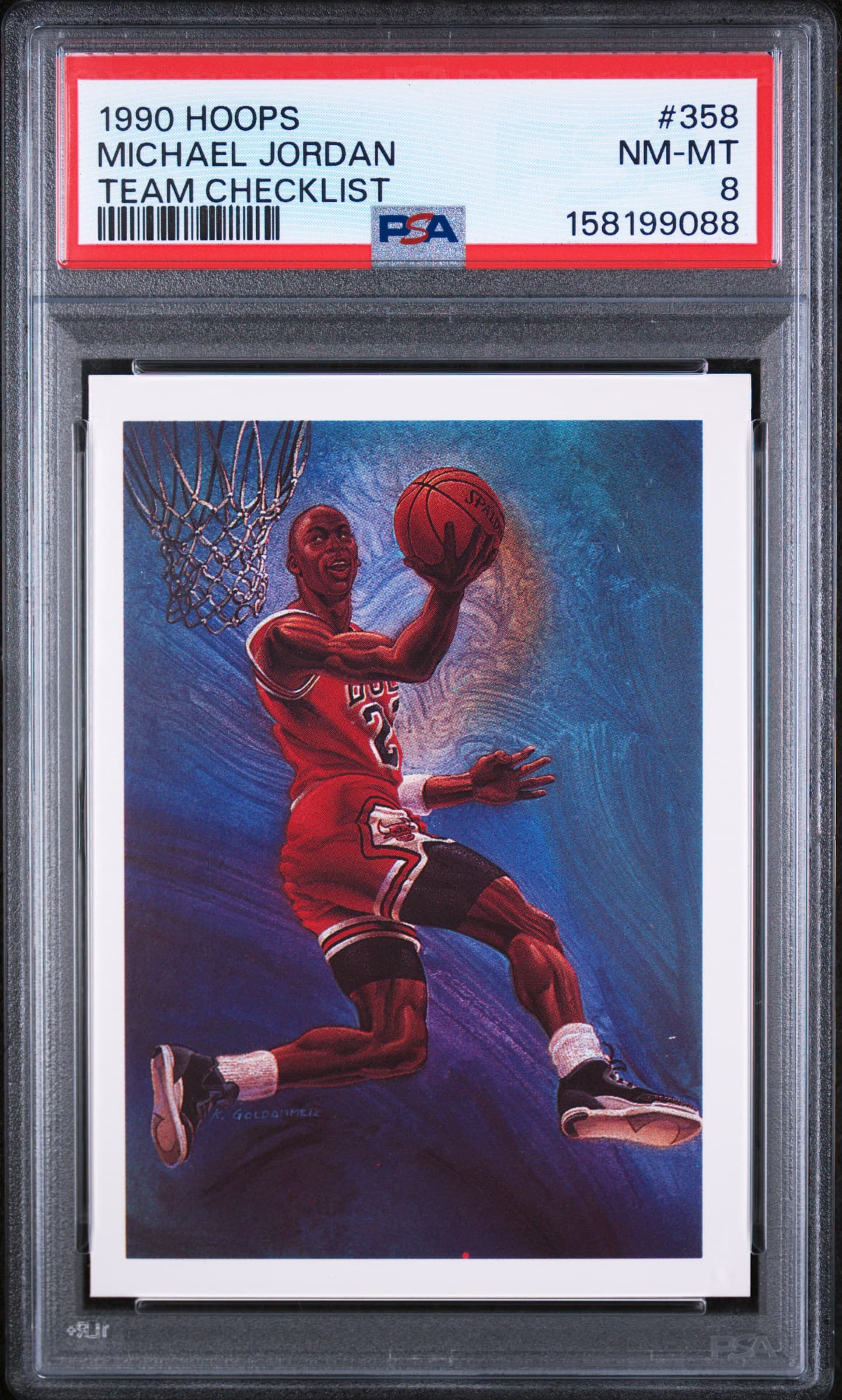 1990 HOOPS MICHAEL JORDAN #358 TEAM CHECKLIST NM-MT 8 158199088
