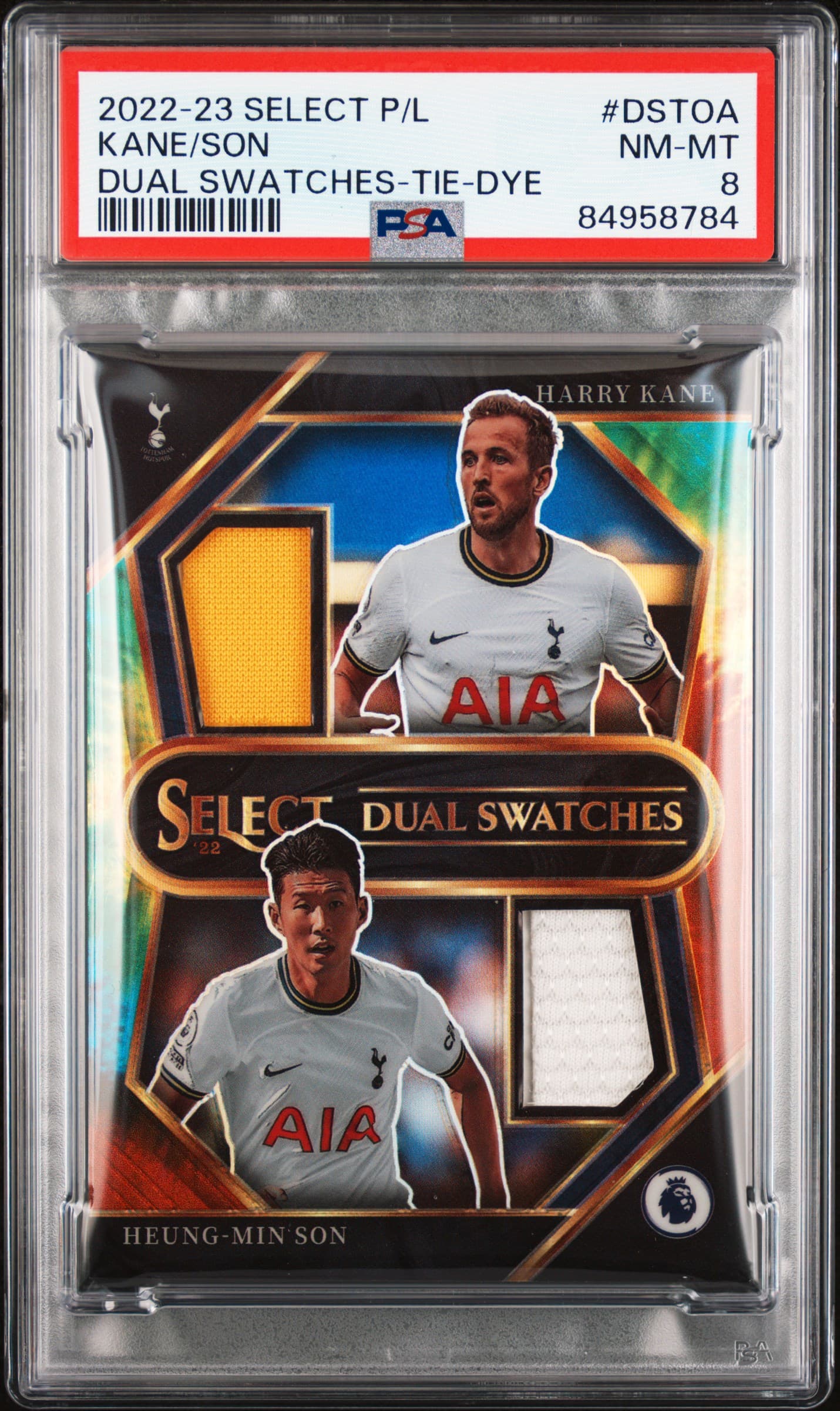 2022-23 PANINI SELECT PREMIER LEAGUE DUAL SWATCHES KANE/SON #DSTOA DUAL SWATCHES-TIE-DYE NM-MT 8 84958784