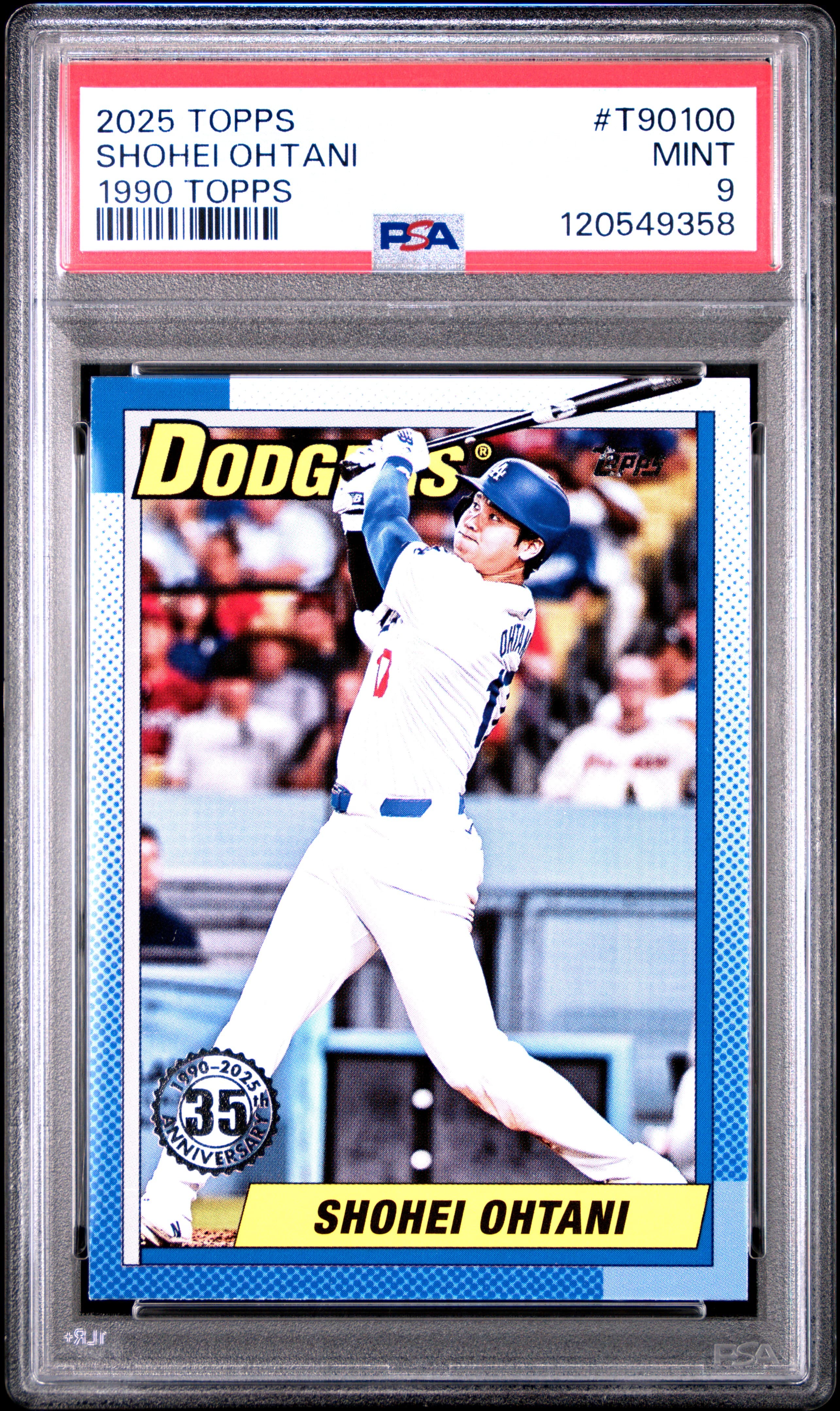 2025 TOPPS 1990 TOPPS BASEBALL SHOHEI OHTANI #T90-100 MINT 9 120549358