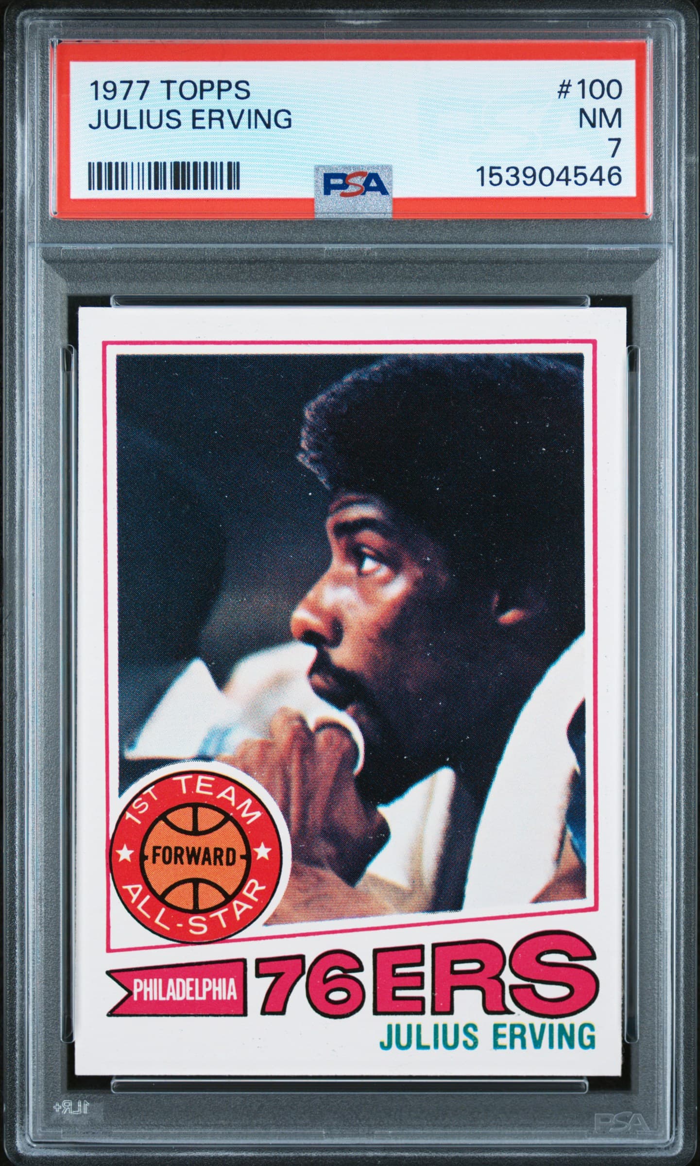 1977 TOPPS JULIUS ERVING #100 NM 7 153904546