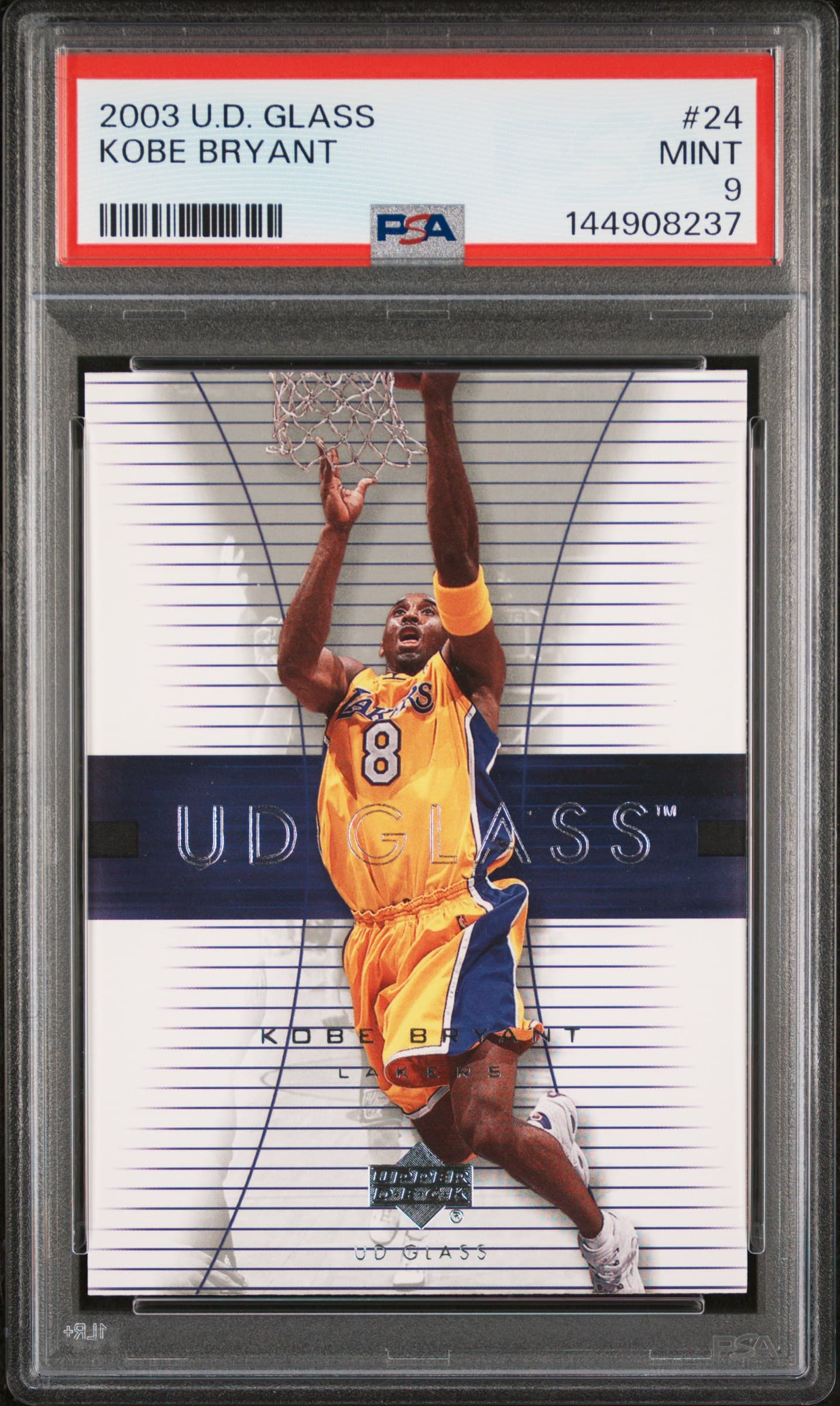 2003 UPPER DECK GLASS KOBE BRYANT #24 MINT 9 144908237