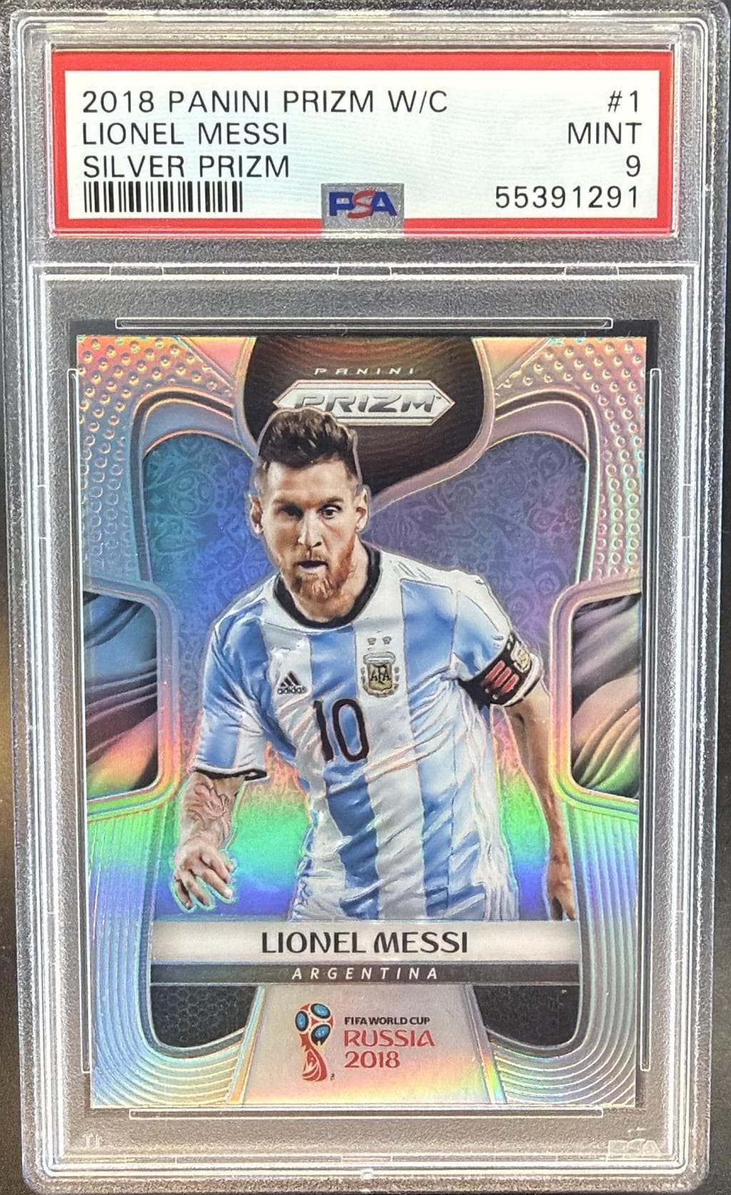2018 PANINI PRIZM WORLD CUP LIONEL MESSI #1 SILVER PRIZM MINT 9 55391291