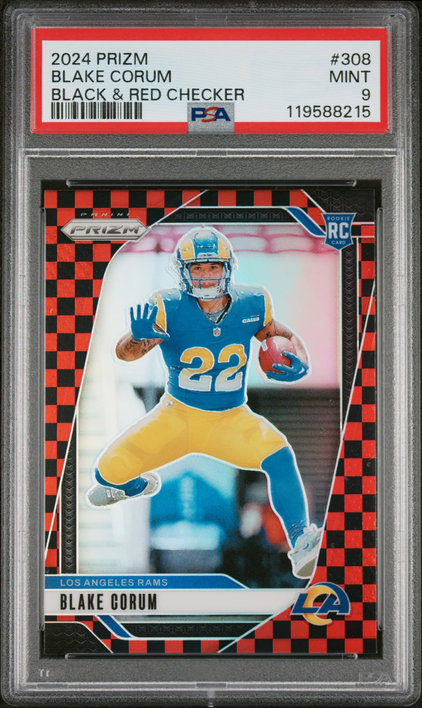 2024 PANINI PRIZM BLAKE CORUM #308 BLACK & RED CHECKER MINT 9 119588215