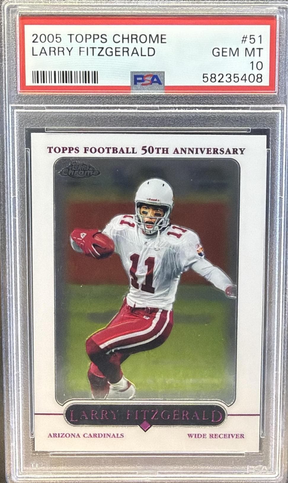 2005 TOPPS CHROME LARRY FITZGERALD #51 GEM MT 10 58235408