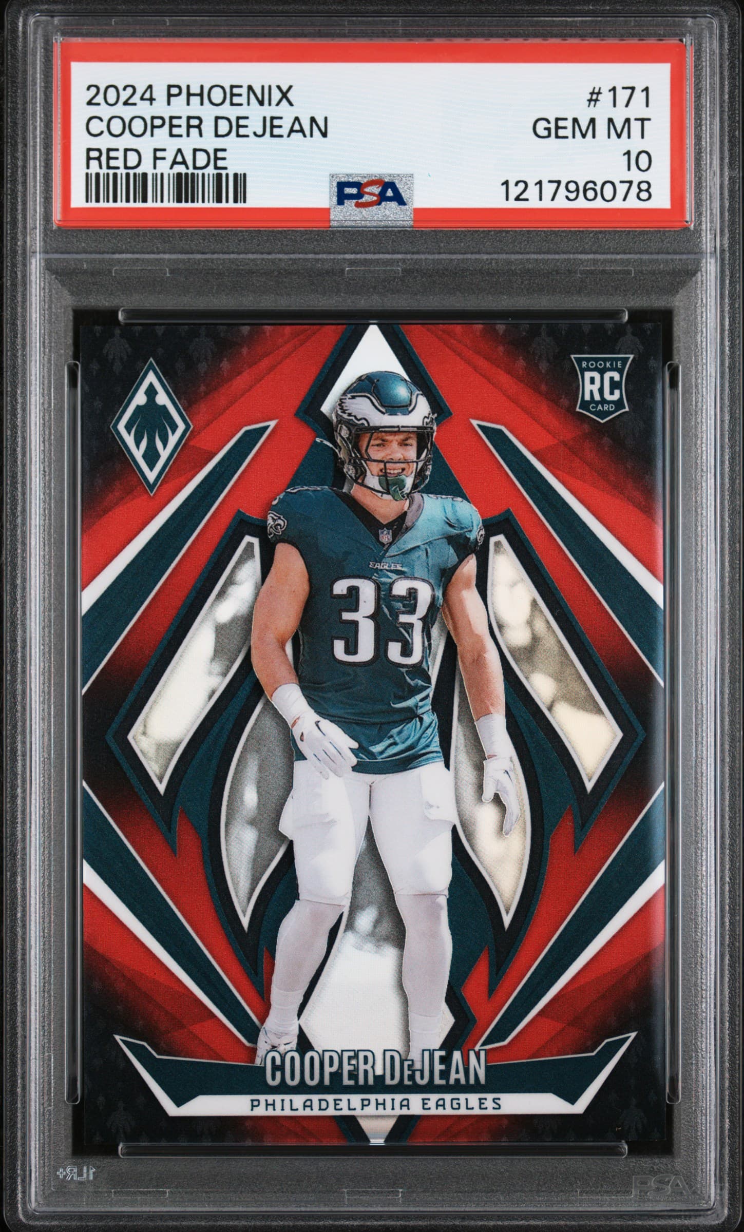2024 PANINI PHOENIX COOPER DEJEAN #171 RED FADE GEM MT 10 121796078
