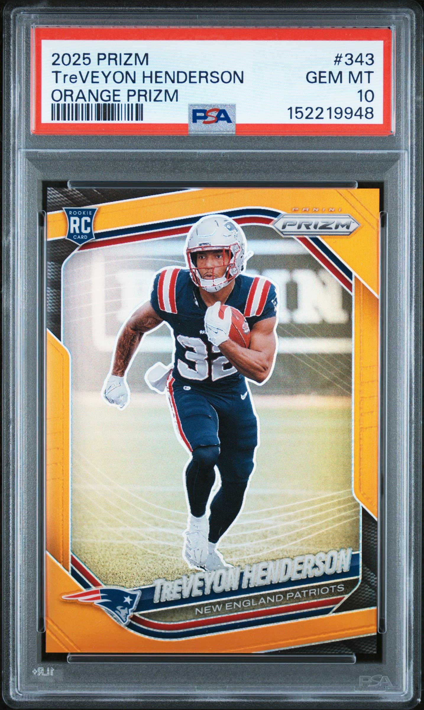 2025 PANINI PRIZM TreVEYON HENDERSON #343 ORANGE PRIZM GEM MT 10 152219948