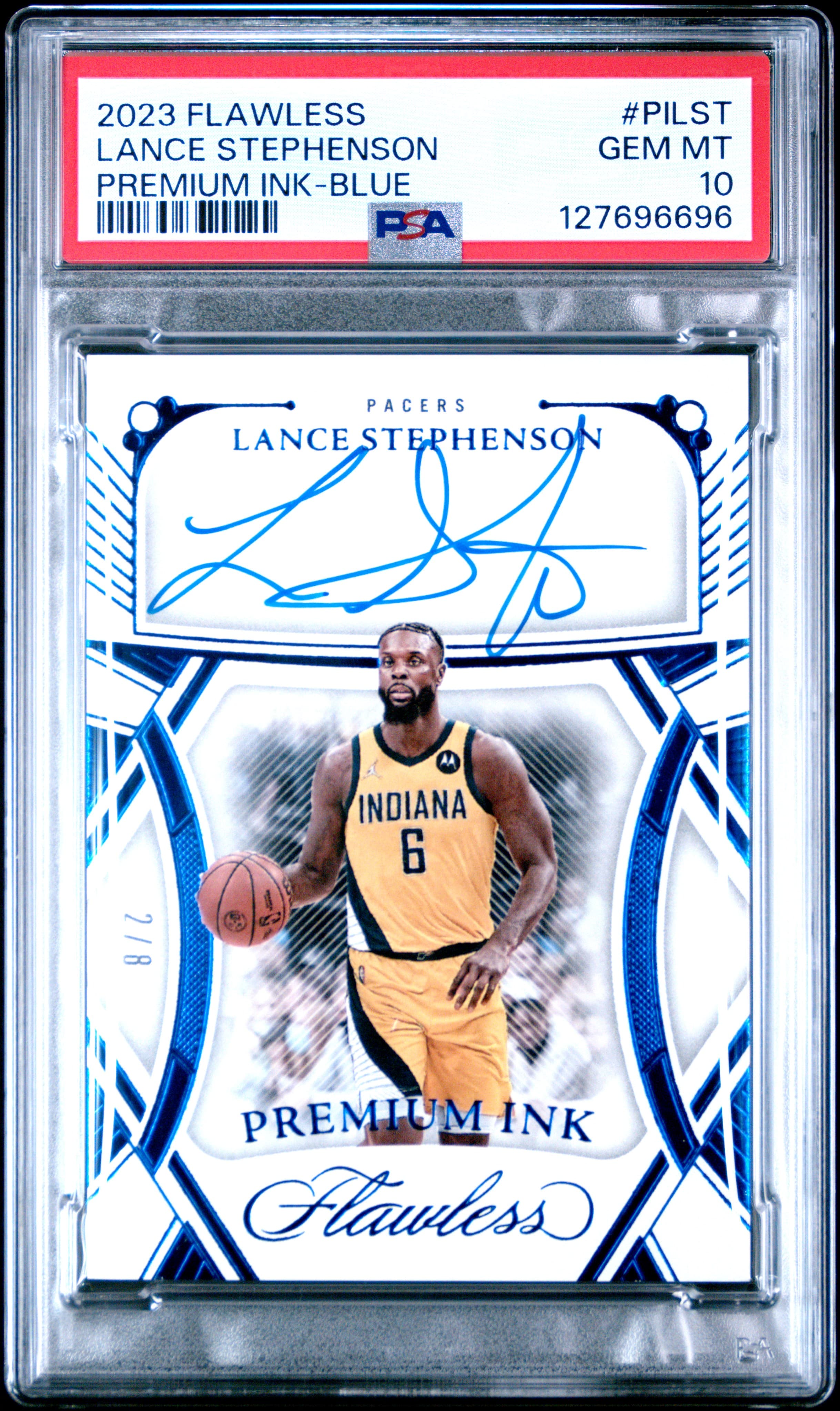 2023 PANINI FLAWLESS PREMIUM INK LANCE STEPHENSON #PILST PREMIUM INK-BLUE GEM MT 10 127696696
