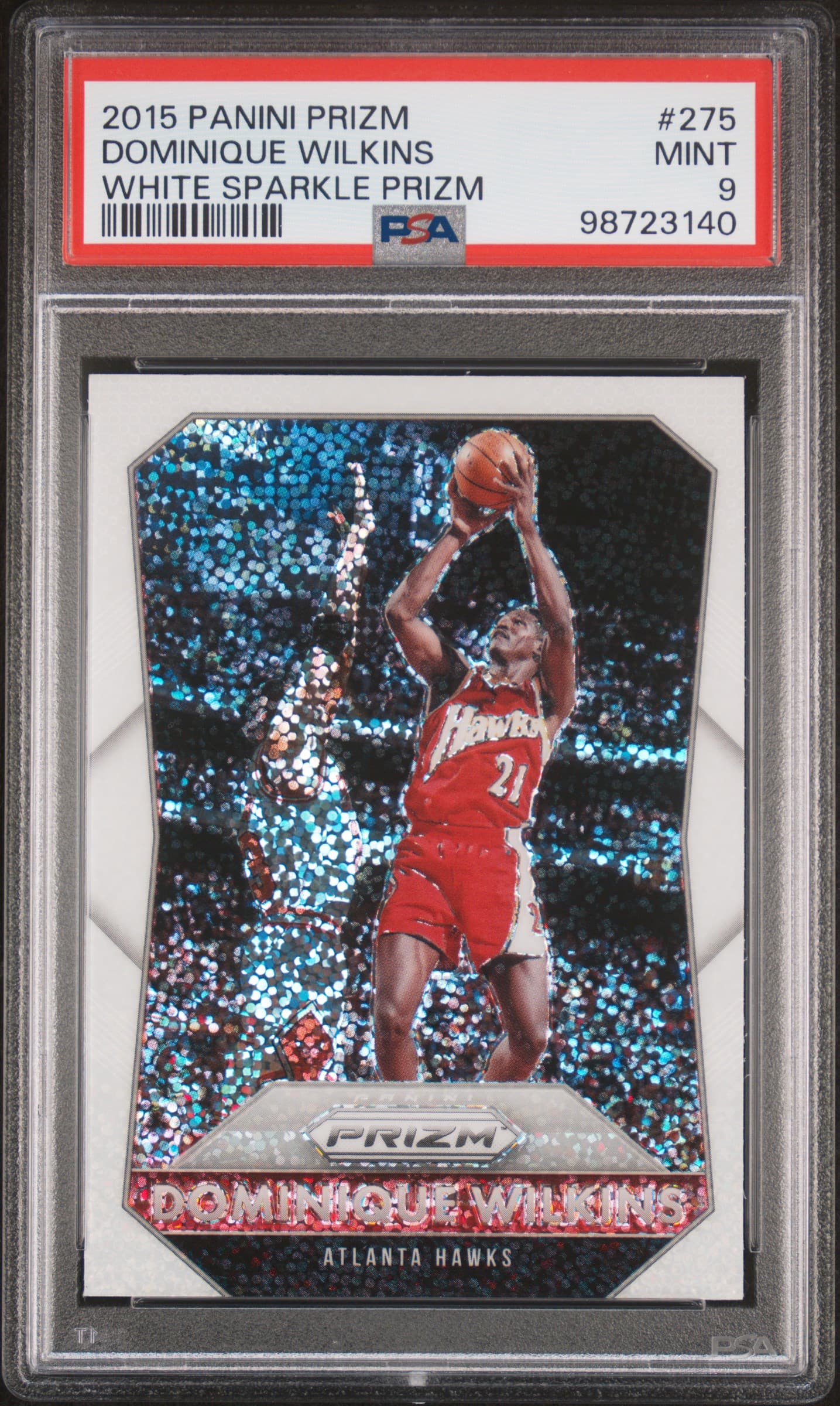 2015 PANINI PRIZM DOMINIQUE WILKINS #275 WHITE SPARKLE PRIZM MINT 9 98723140